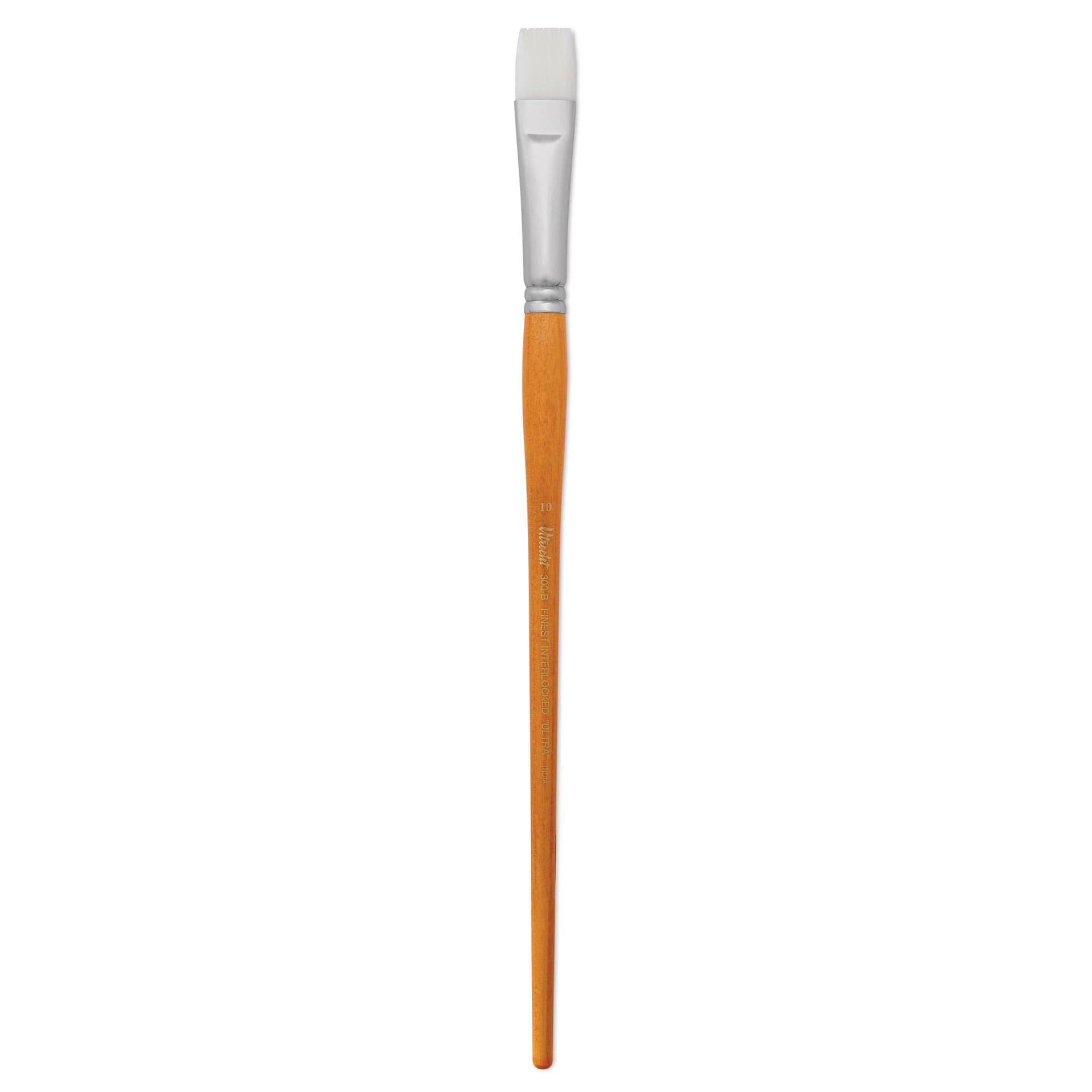 Utrecht Series 300 White Taklon Brush - Bright, Size 10, Long Handle