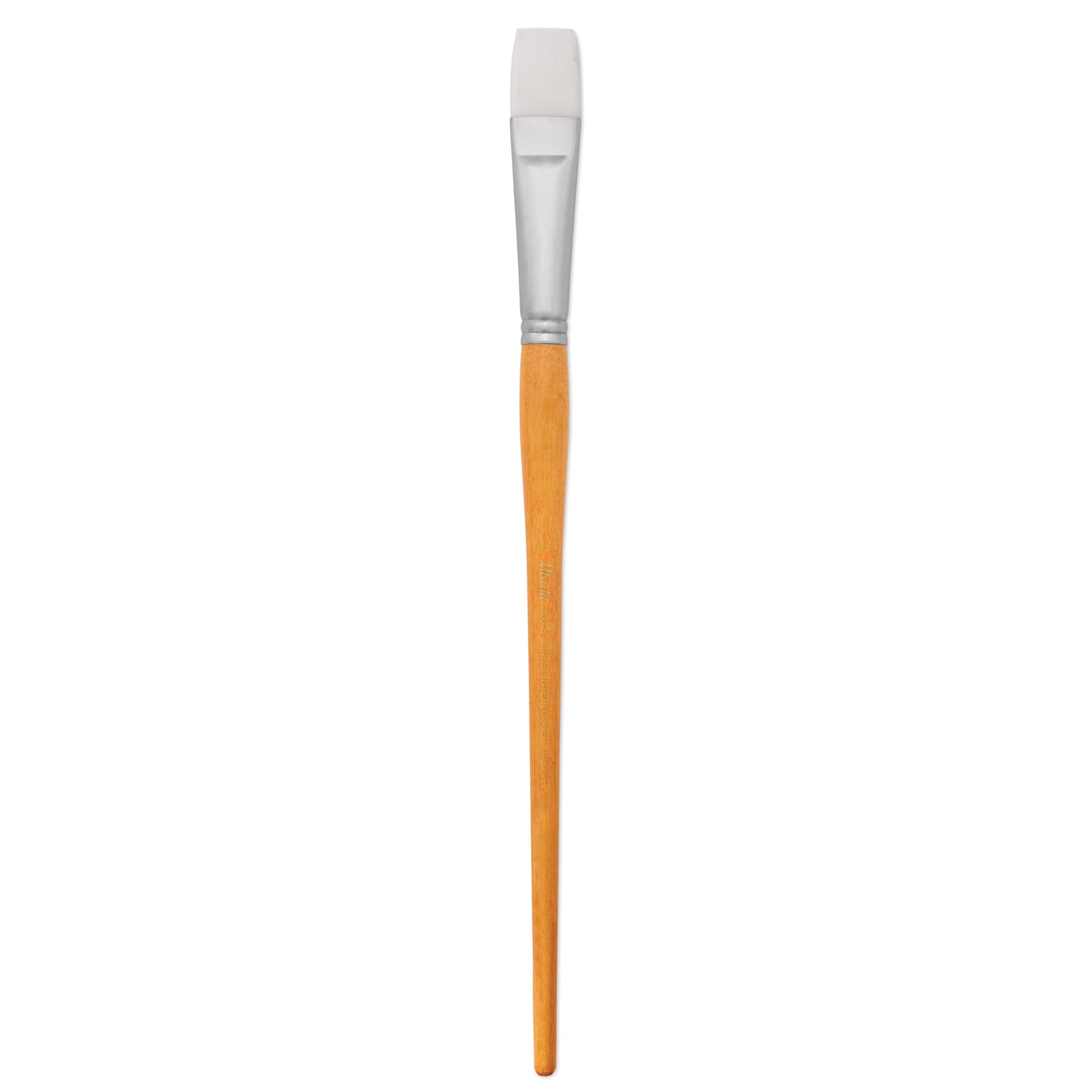 Utrecht Series 300 White Taklon Brush - Bright, Size 12, Long Handle