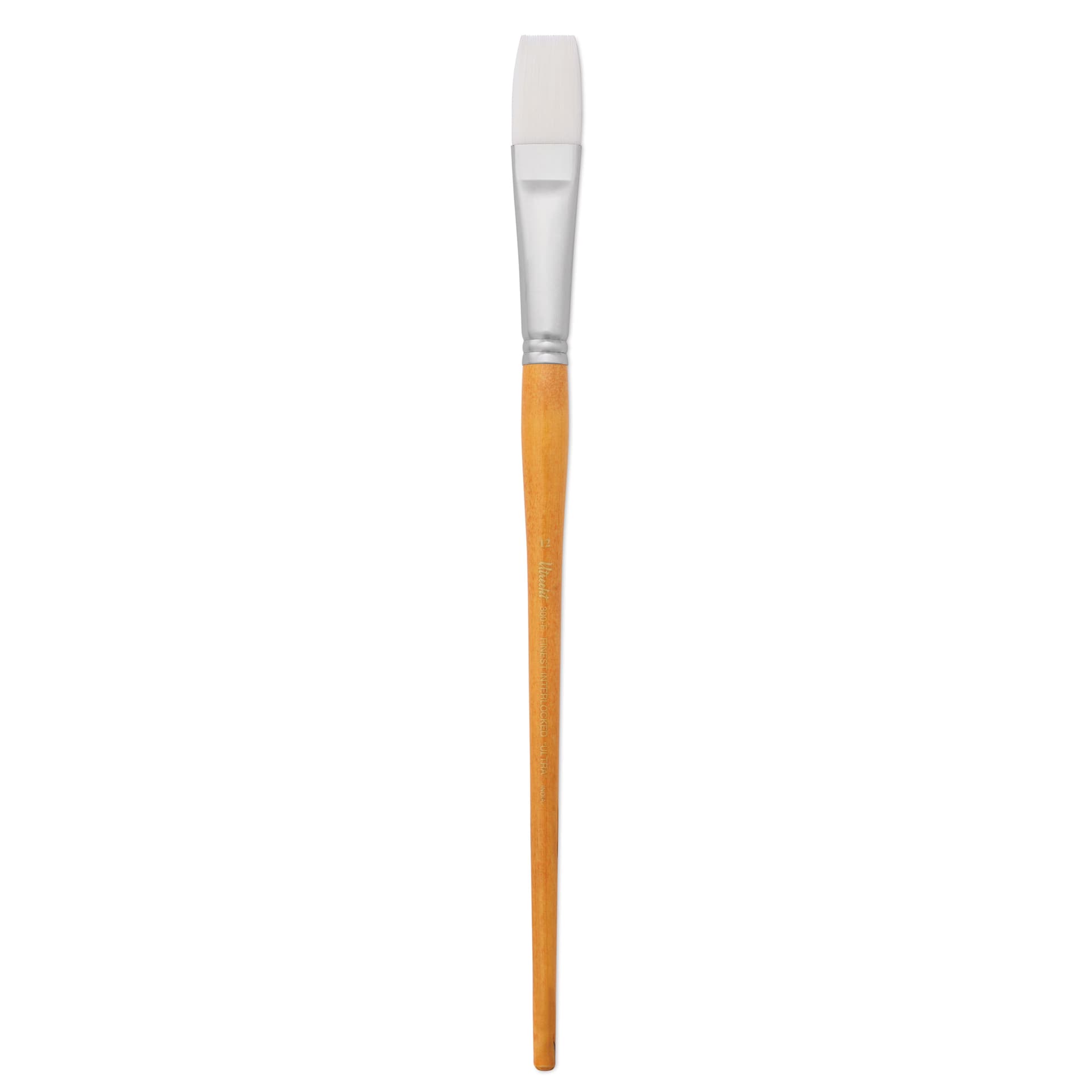 Utrecht Series 300 White Taklon Brush - Flat, Size 12, Long Handle