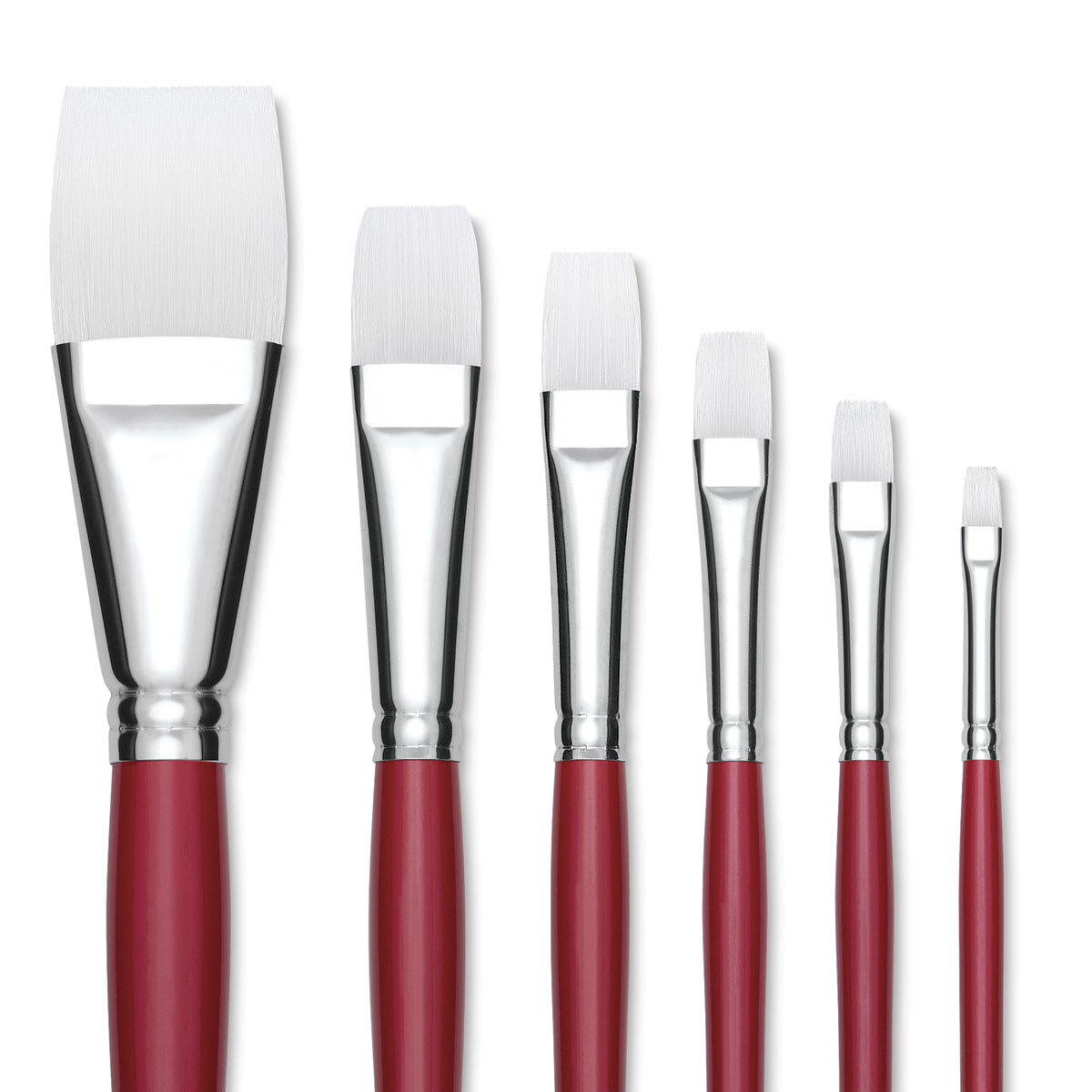 Silver Brush Art Sherpa White Synthetic Brush - Brights (close-up)