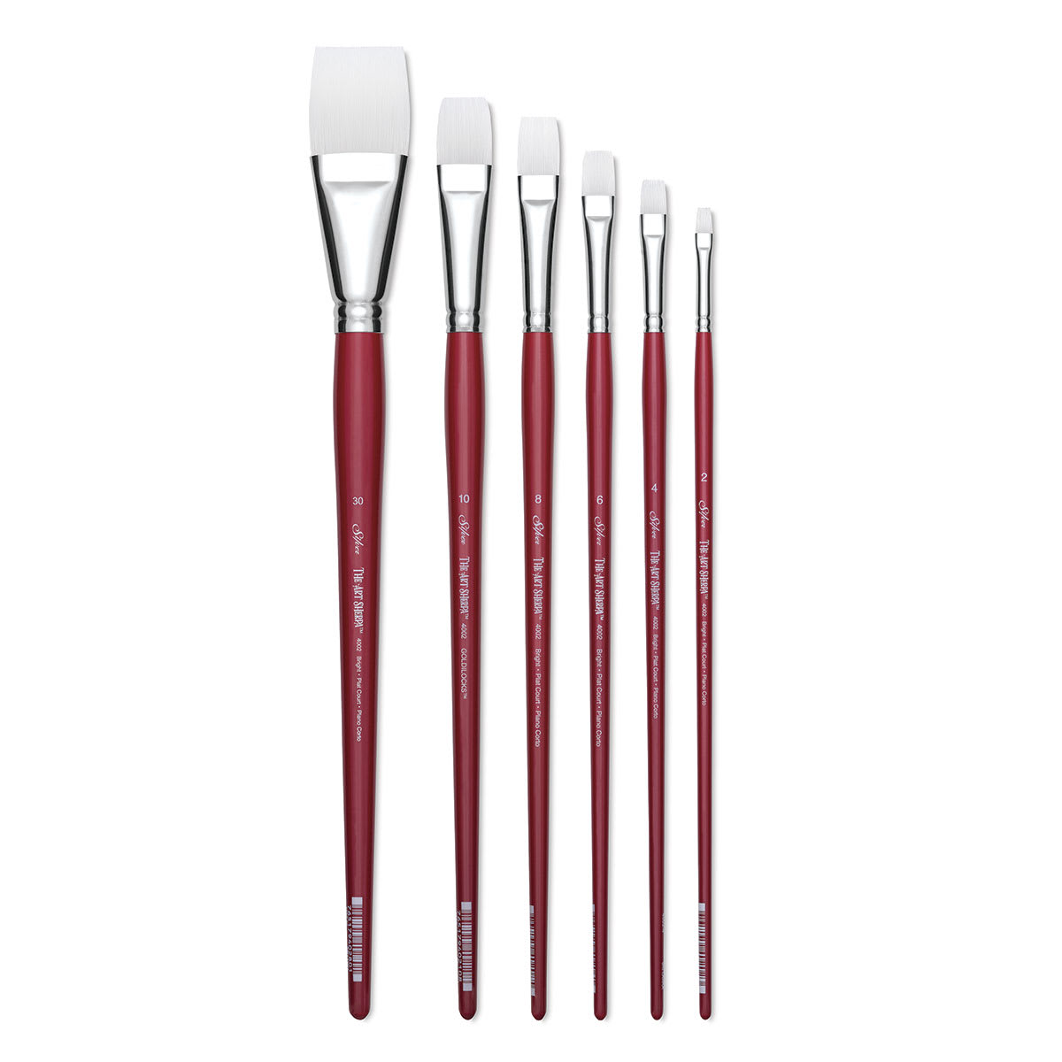 Silver Brush Art Sherpa White Synthetic Brush (Brights, full length)