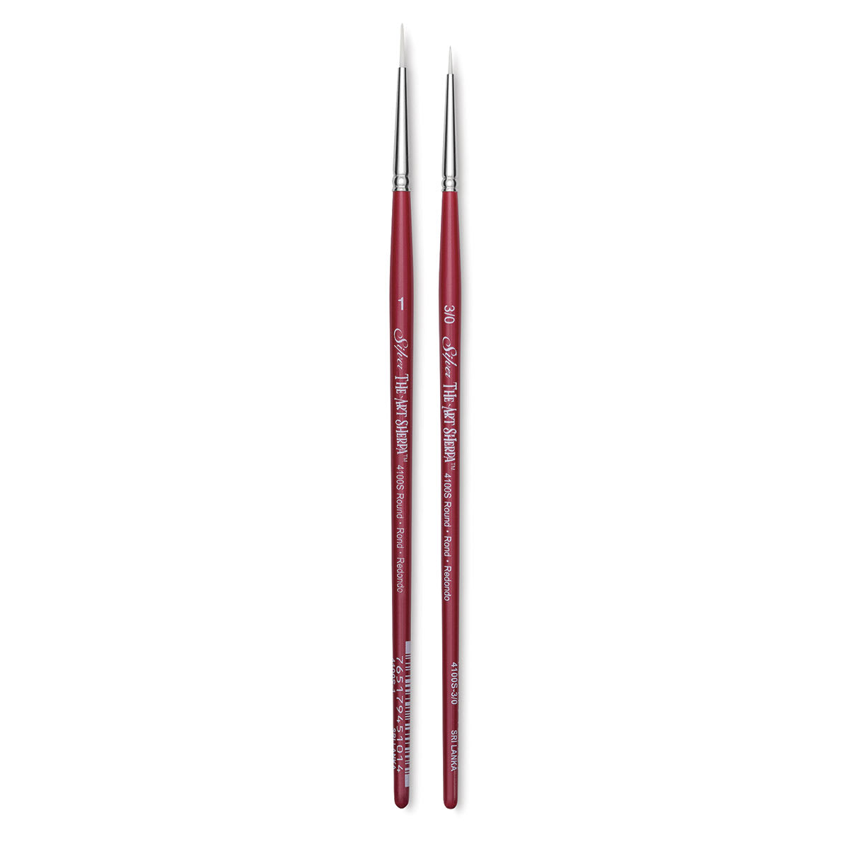 Silver Brush Art Sherpa White Synthetic Brush - Rounds (full length)