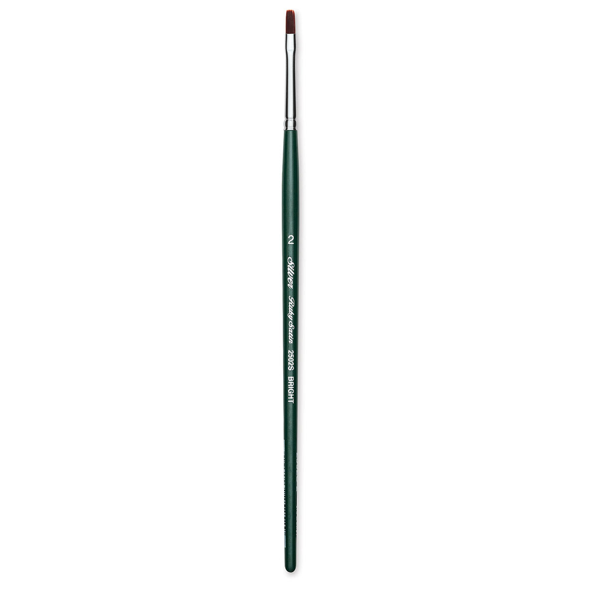 Silver Brush Ruby Satin Synthetic Brush - Bright, Size 2, Short Handle