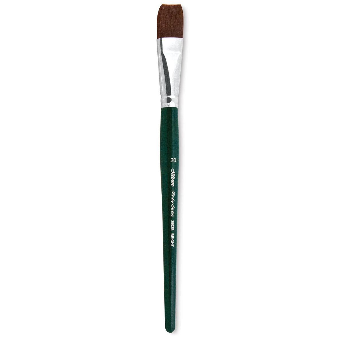 Silver Brush Ruby Satin Synthetic Brush - Bright, Size 20, Short Handle