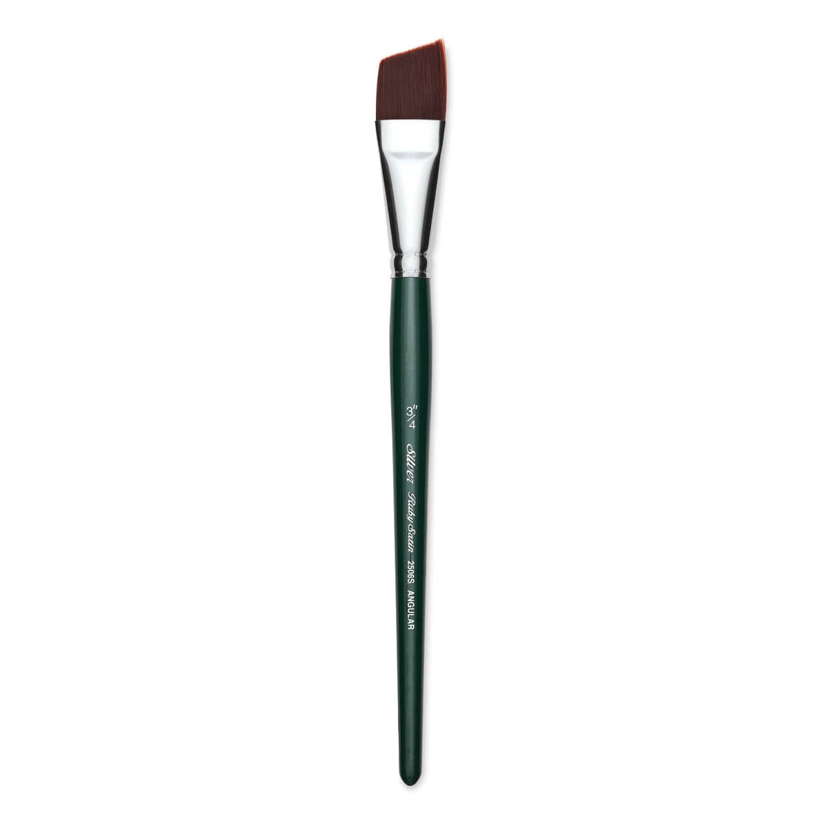 Silver Brush Ruby Satin Synthetic Brush - Angular, Size 3/4", Short Handle