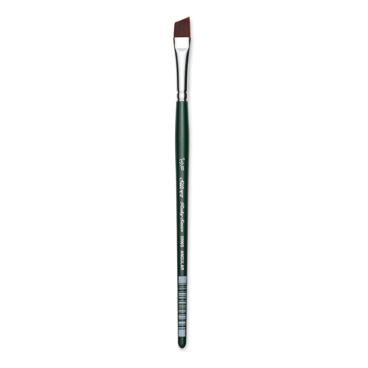 Silver Brush Ruby Satin Synthetic Brush - Angular, Size 3/8", Short Handle