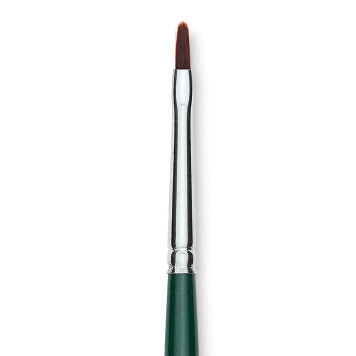 Silver Brush Ruby Satin Synthetic Brush - Filbert, Size 1, Short Handle, close-up