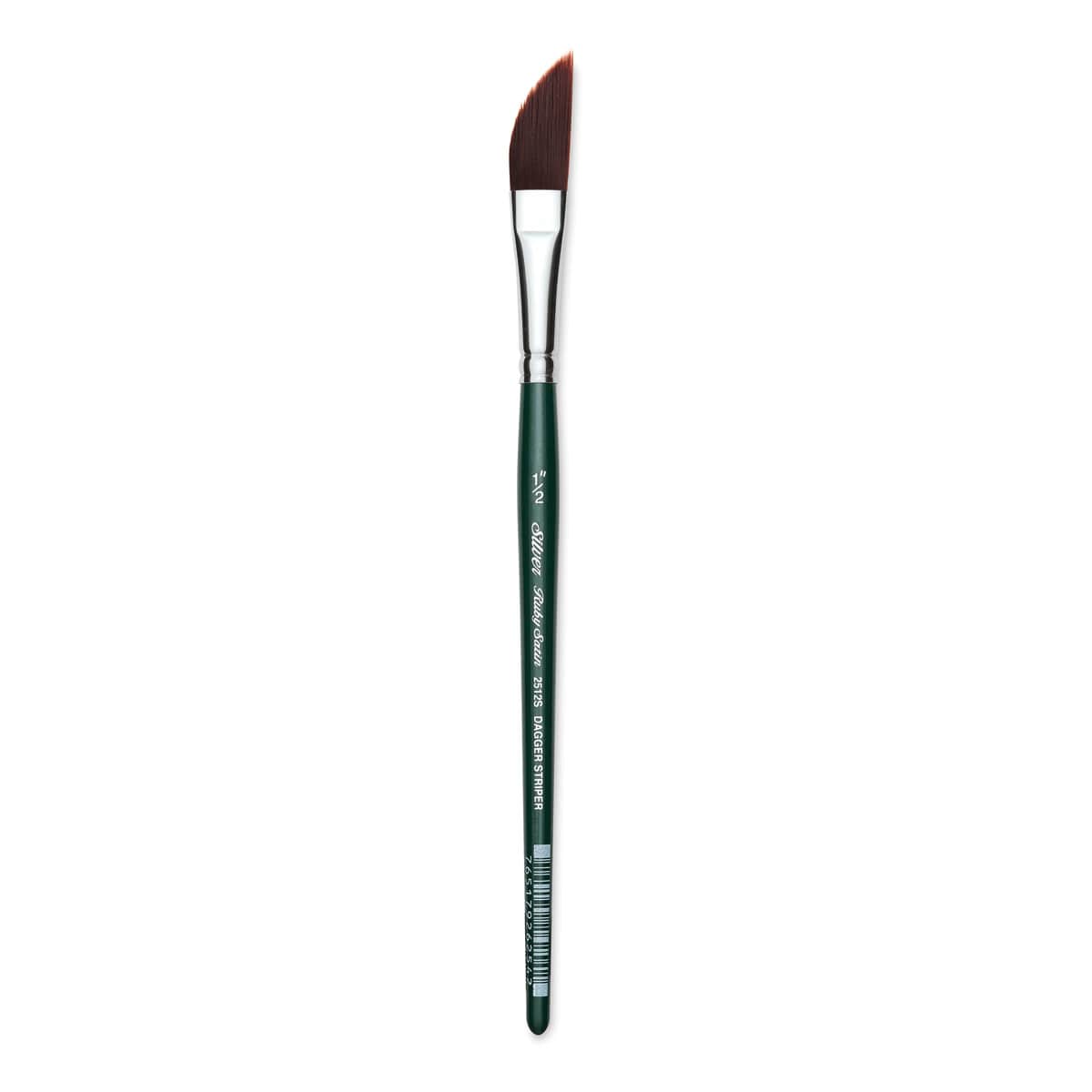 Silver Brush Ruby Satin Synthetic Brush - Dagger Striper, Size 1/2", Short Handle