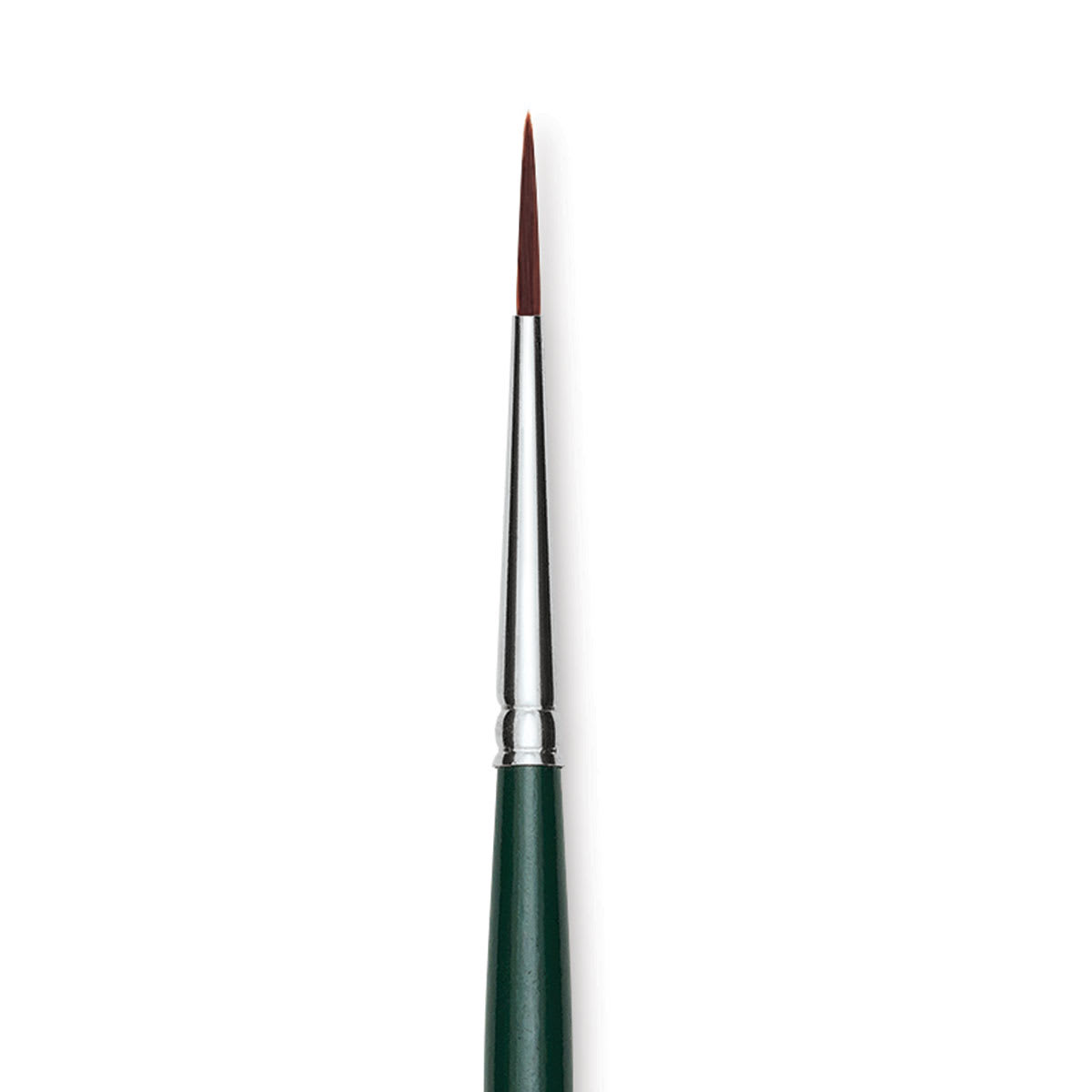 Silver Brush Ruby Satin Synthetic Brush - Monogram Liner, Size 2, Short Handle close-up
