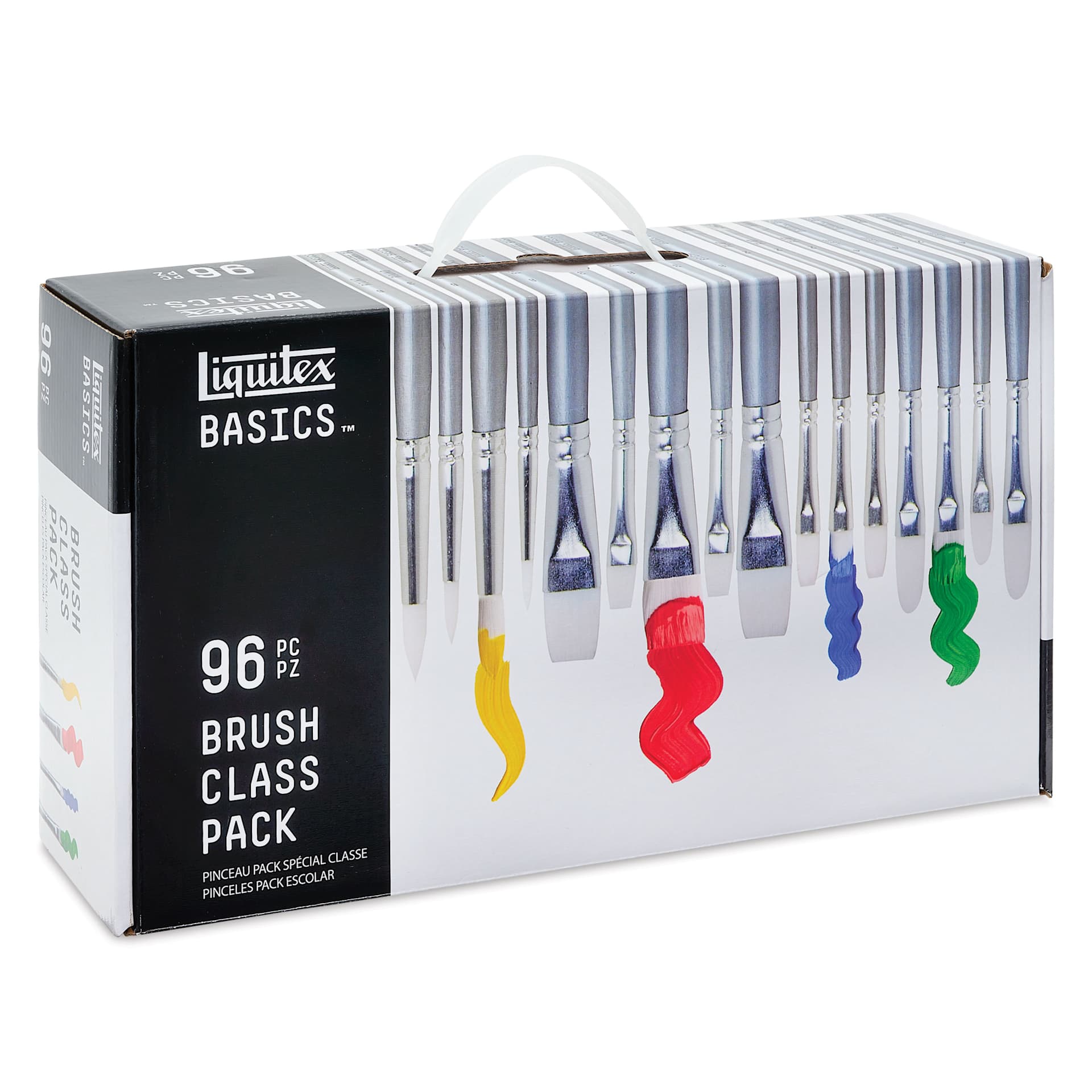 Liquitex Basics Synthetic Brushes - Class Pack of 96, packaging