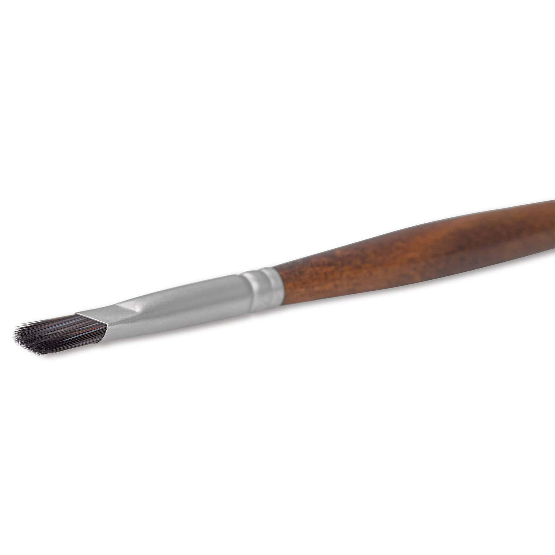 Raphaël Textura Brush - D-Brush, Size 4, Long Handle front view of flat side