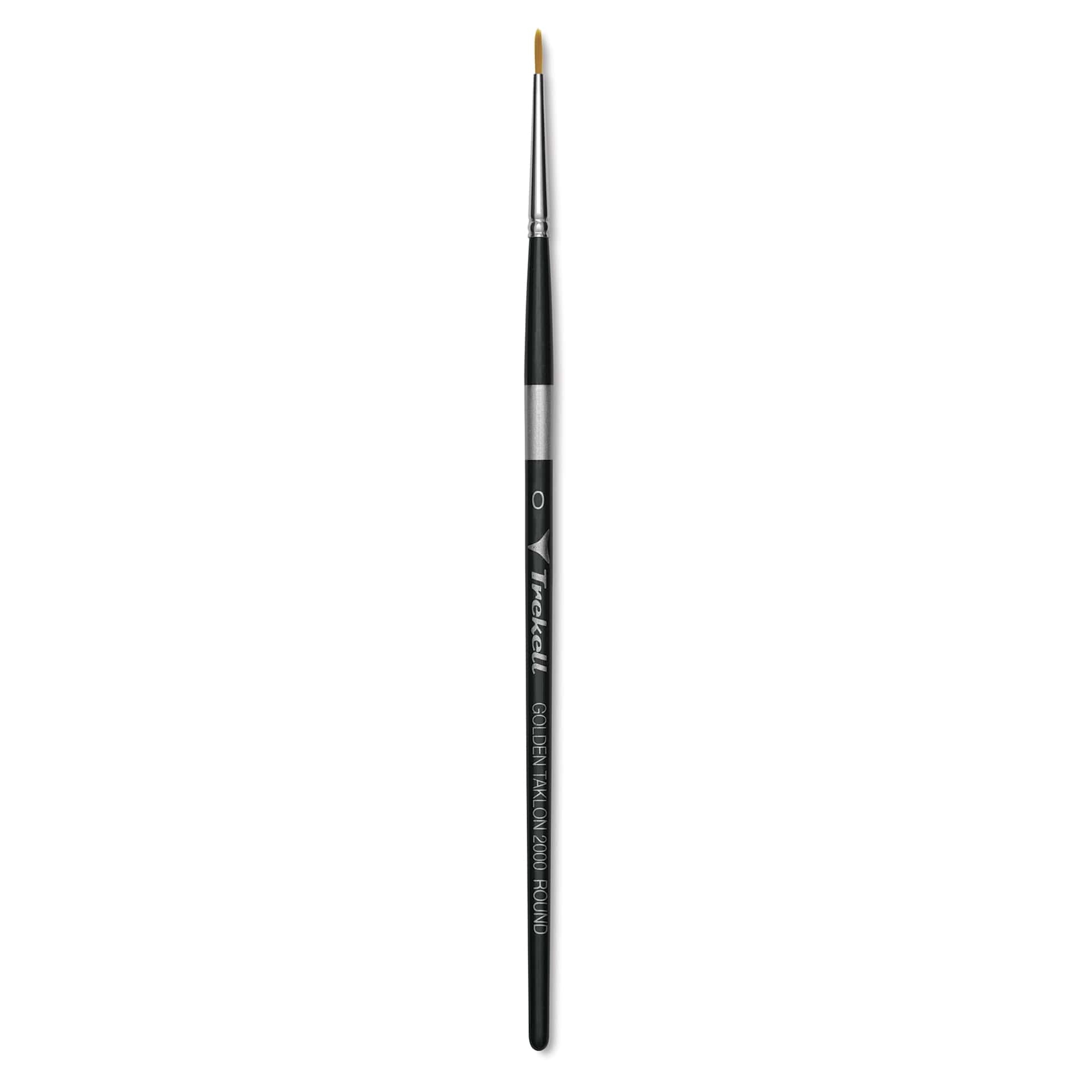 Trekell Synthetic Gold Taklon Brush - Round, Short Handle, Size 0