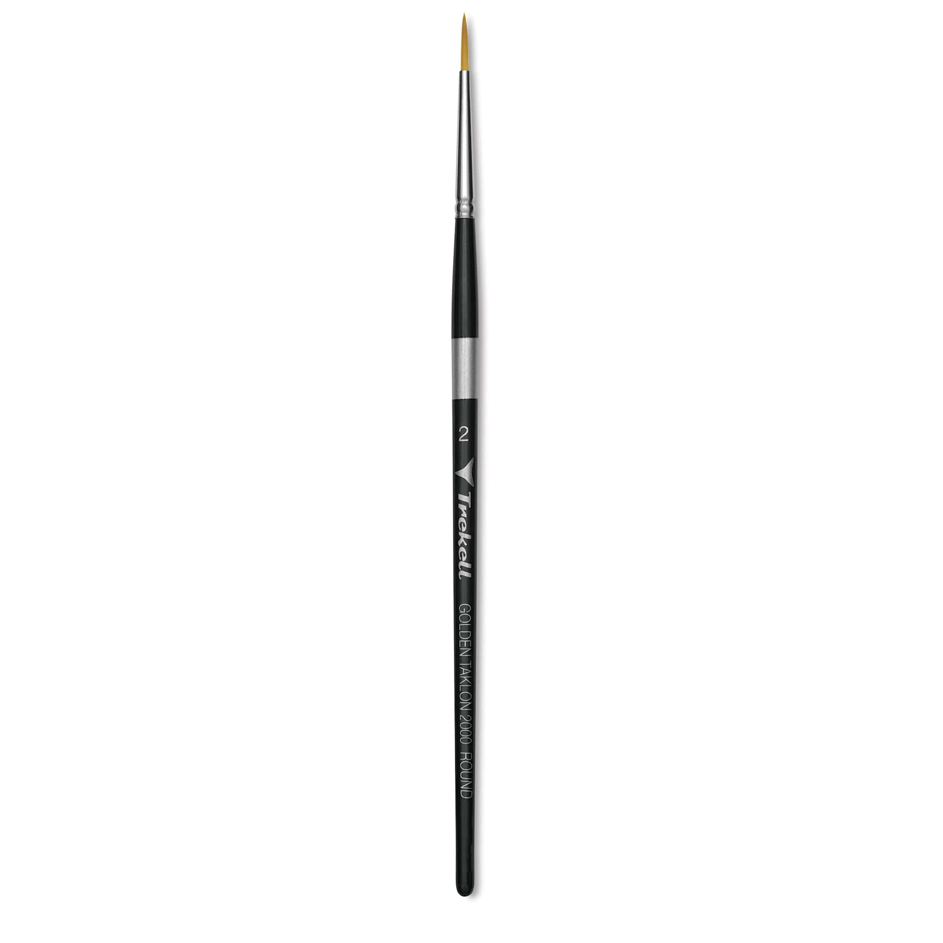 Trekell Synthetic Gold Taklon Brush - Round, Short Handle, Size 2