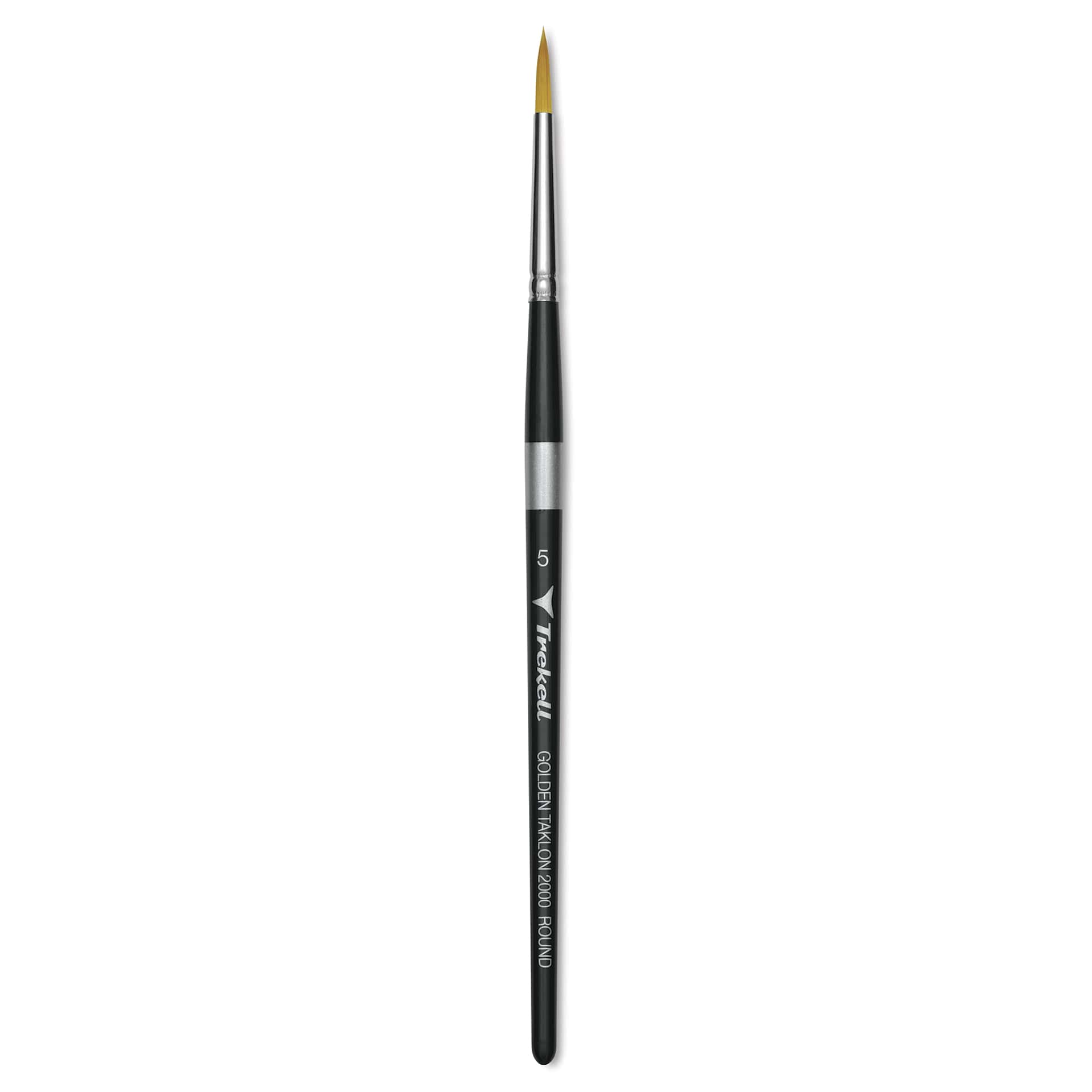 Trekell Synthetic Gold Taklon Brush - Round, Short Handle, Size 5