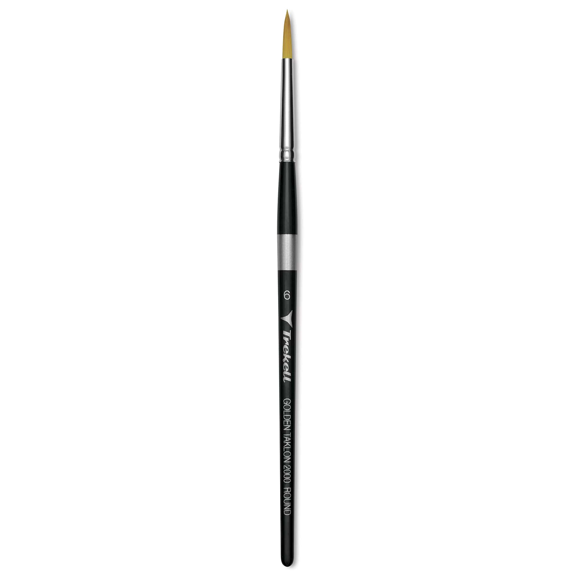 Trekell Synthetic Gold Taklon Brush - Round, Short Handle, Size 6