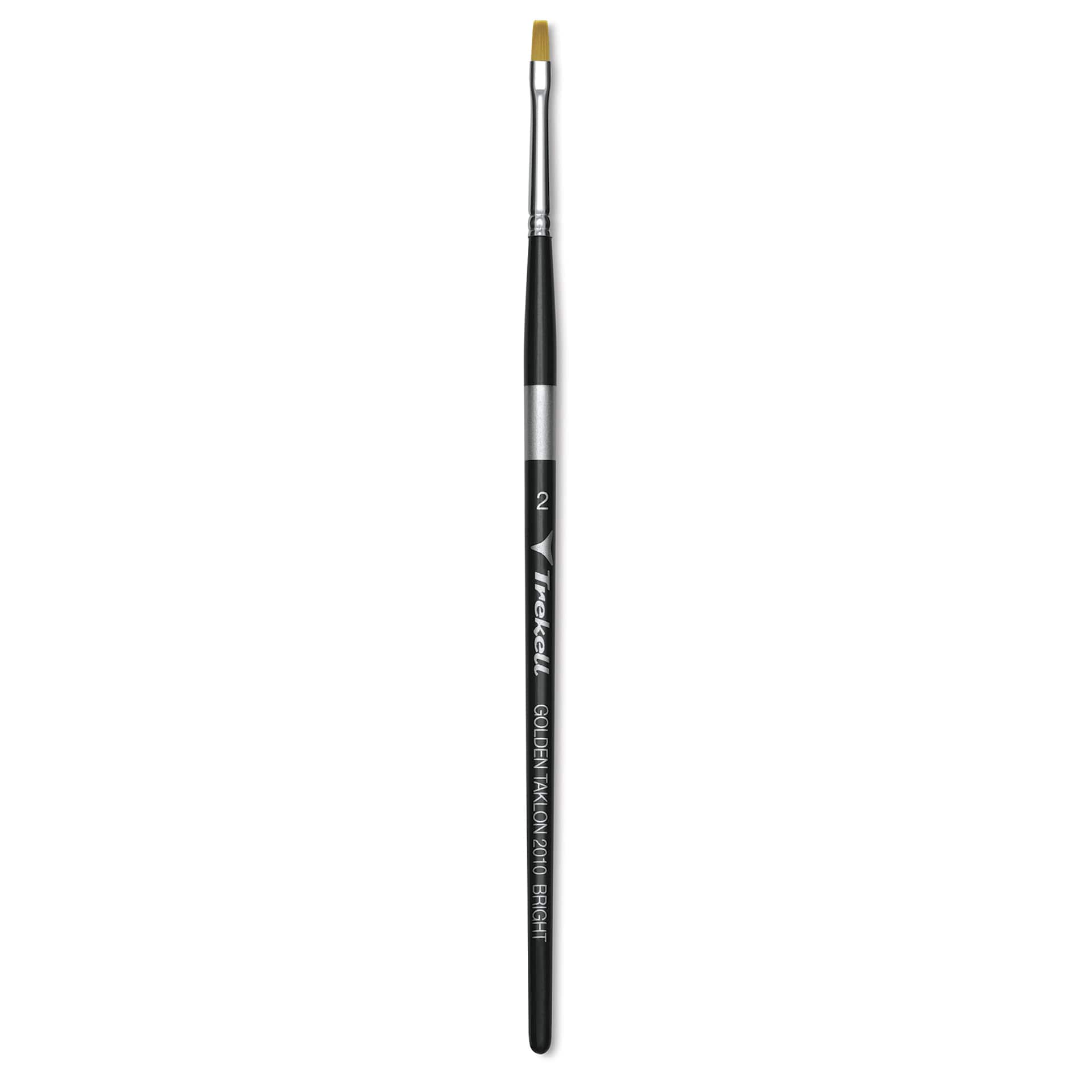 Trekell Synthetic Gold Taklon Brush - Bright, Short Handle, Size 2