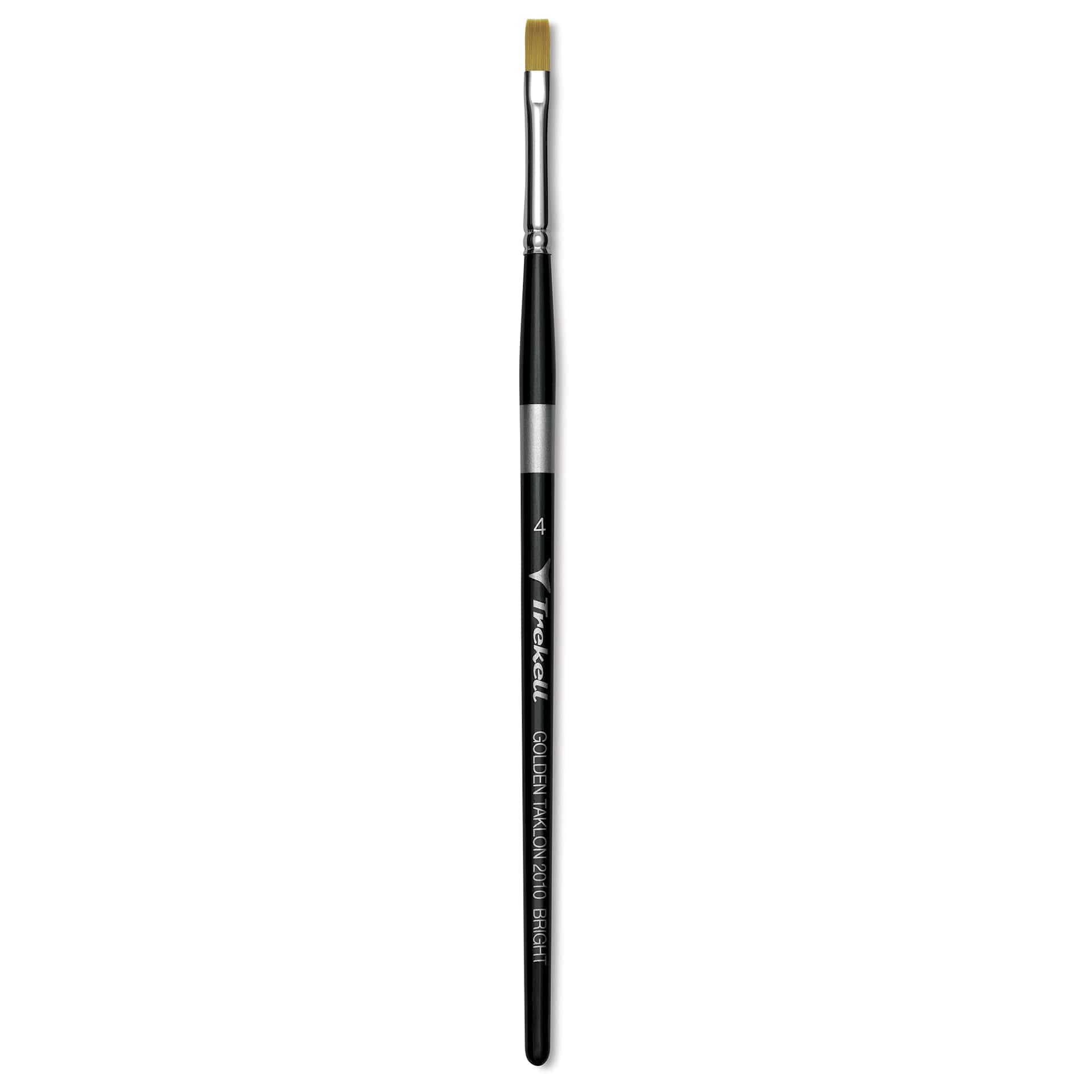 Trekell Synthetic Gold Taklon Brush - Bright, Short Handle, Size 4