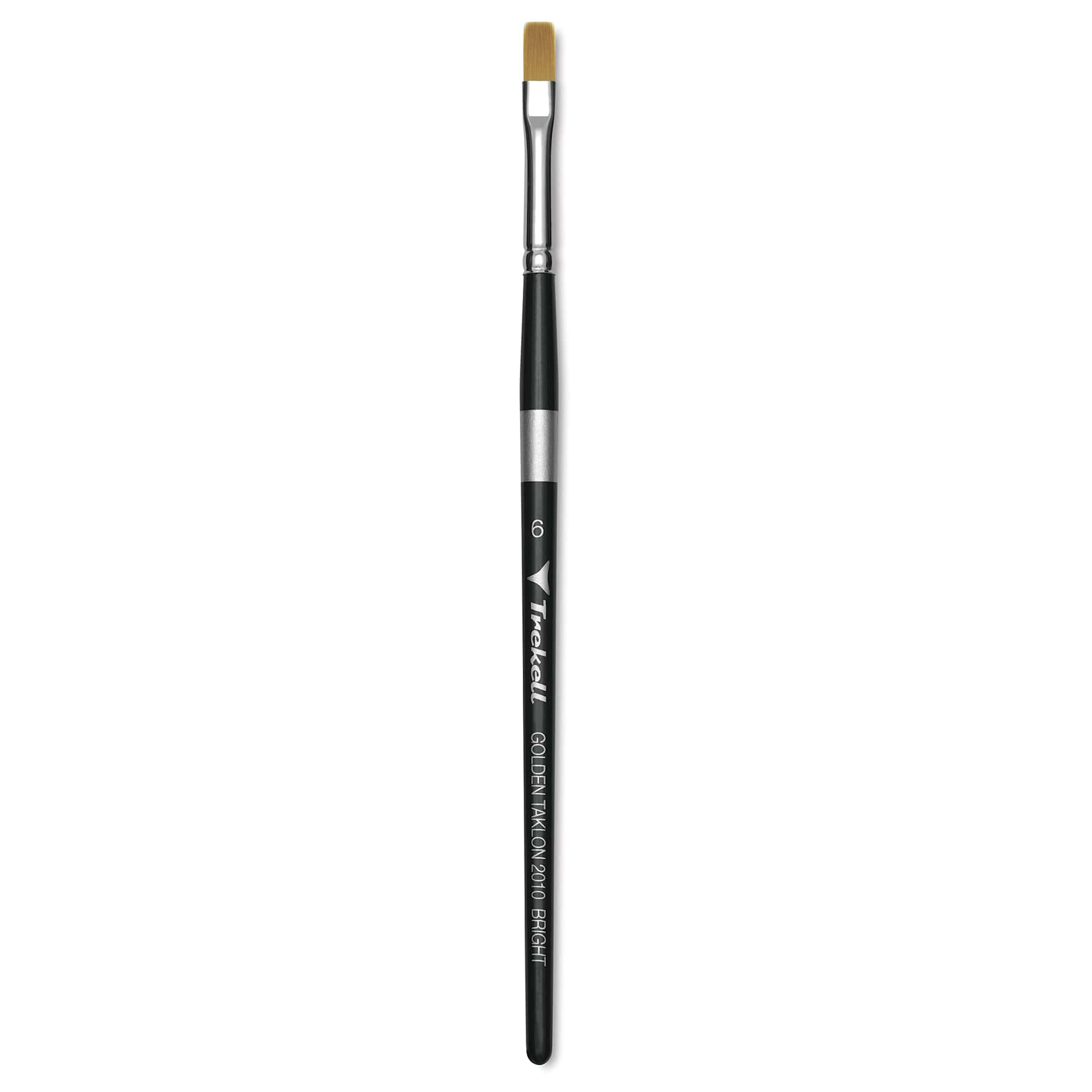 Trekell Synthetic Gold Taklon Brush - Bright, Short Handle, Size 6