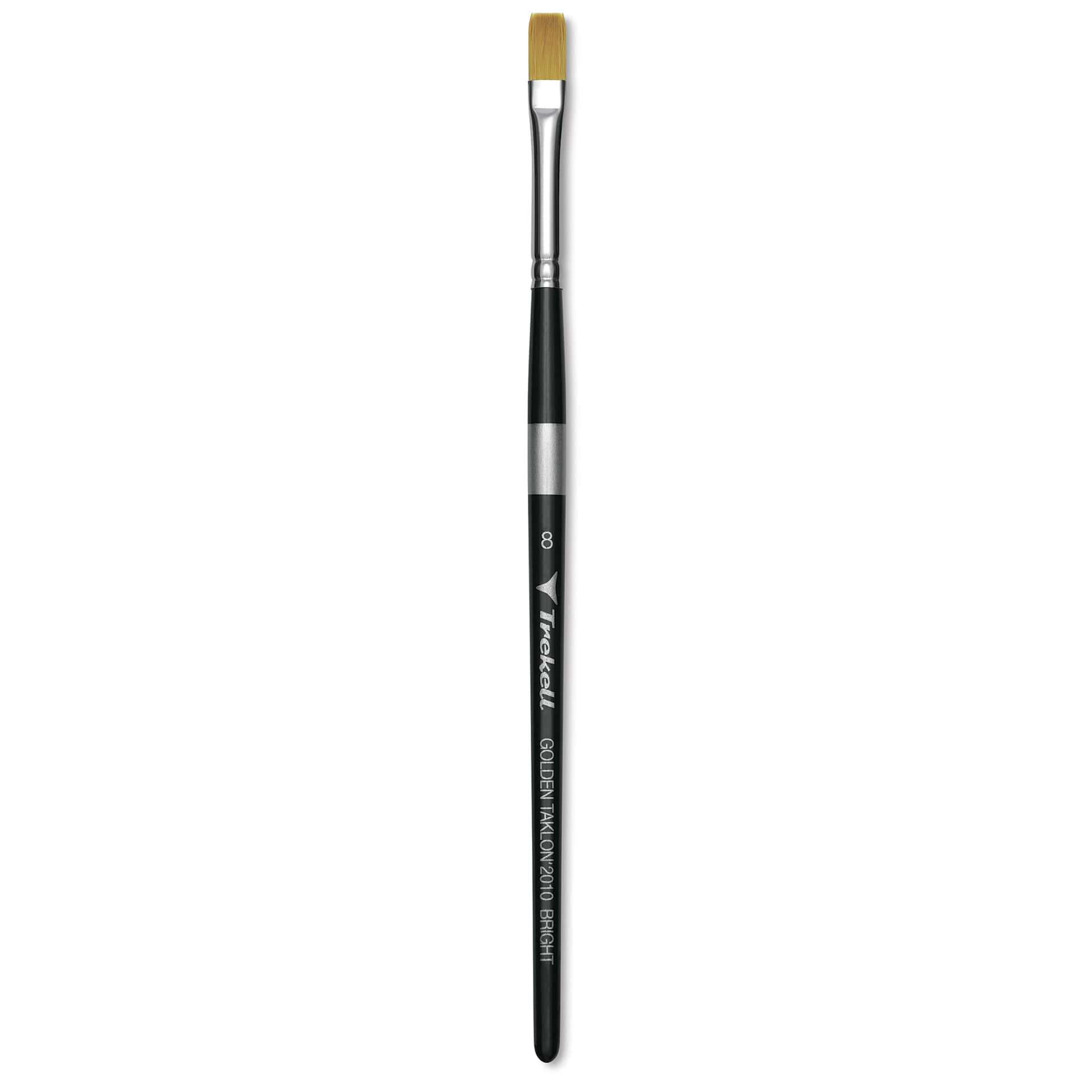 Trekell Synthetic Gold Taklon Brush - Bright, Short Handle, Size 8