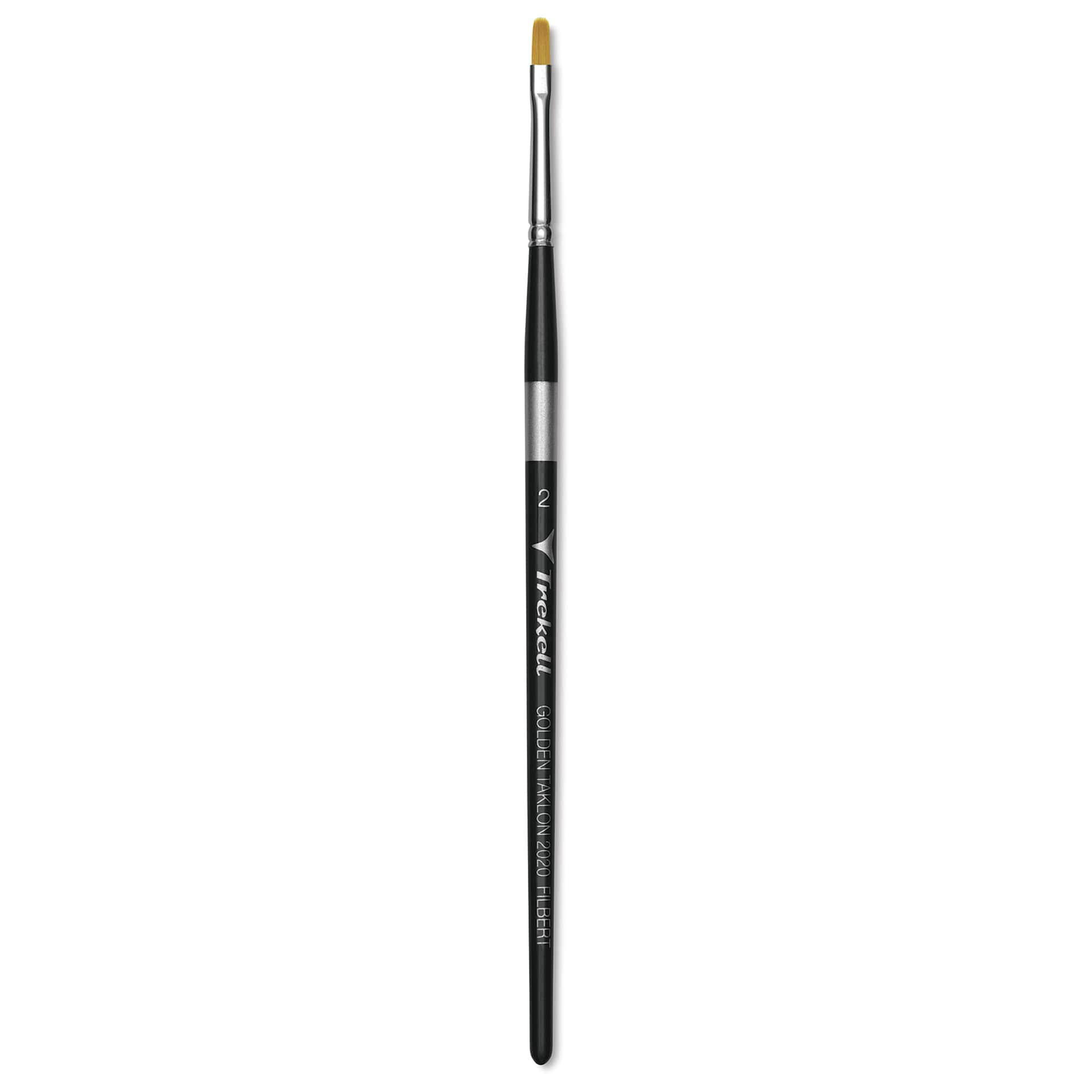 Trekell Synthetic Gold Taklon Brush - Filbert, Short Handle, Size 2