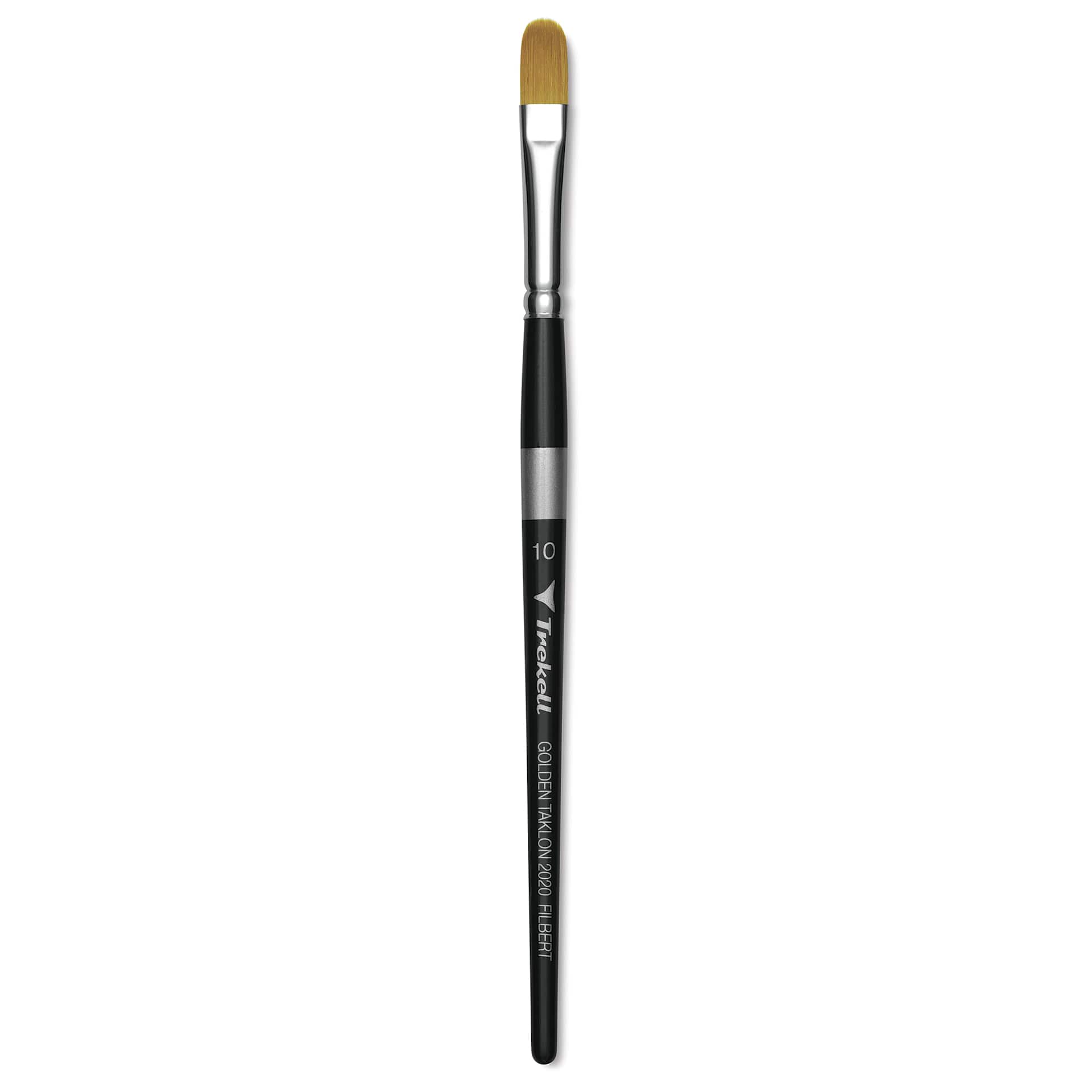 Trekell Synthetic Gold Taklon Brush - Filbert, Short Handle, Size 10