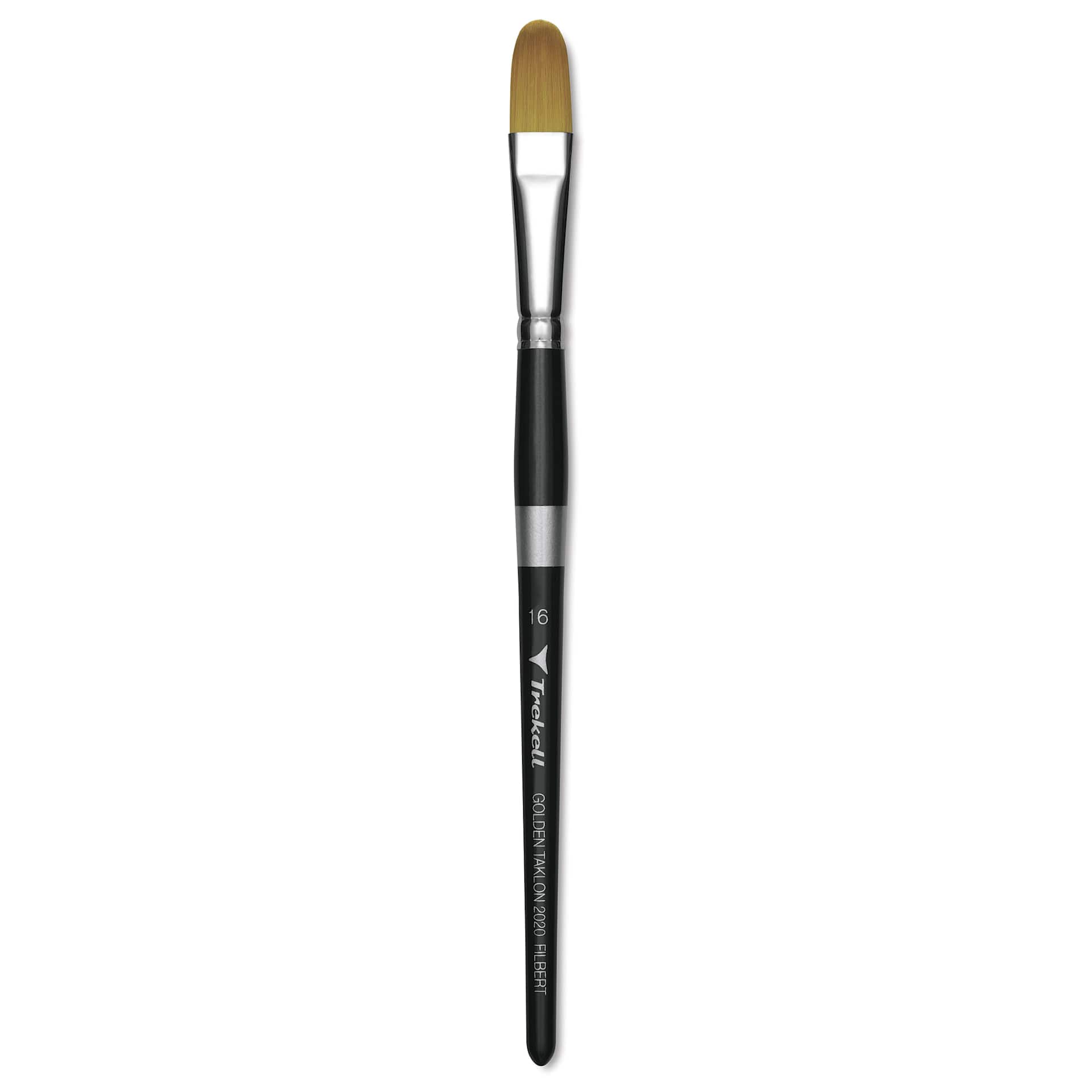 Trekell Synthetic Gold Taklon Brush - Filbert, Short Handle, Size 16