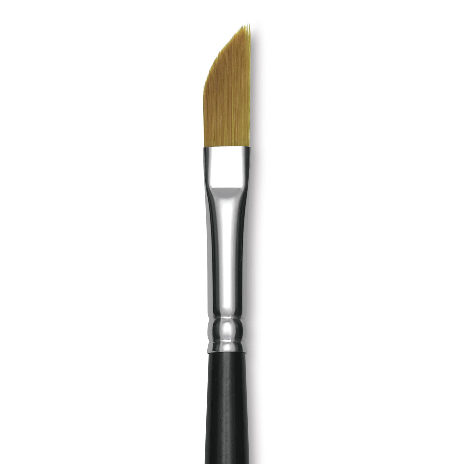Trekell Synthetic Gold Taklon Brush - Dagger, Short Handle, Size 1/4", close-up