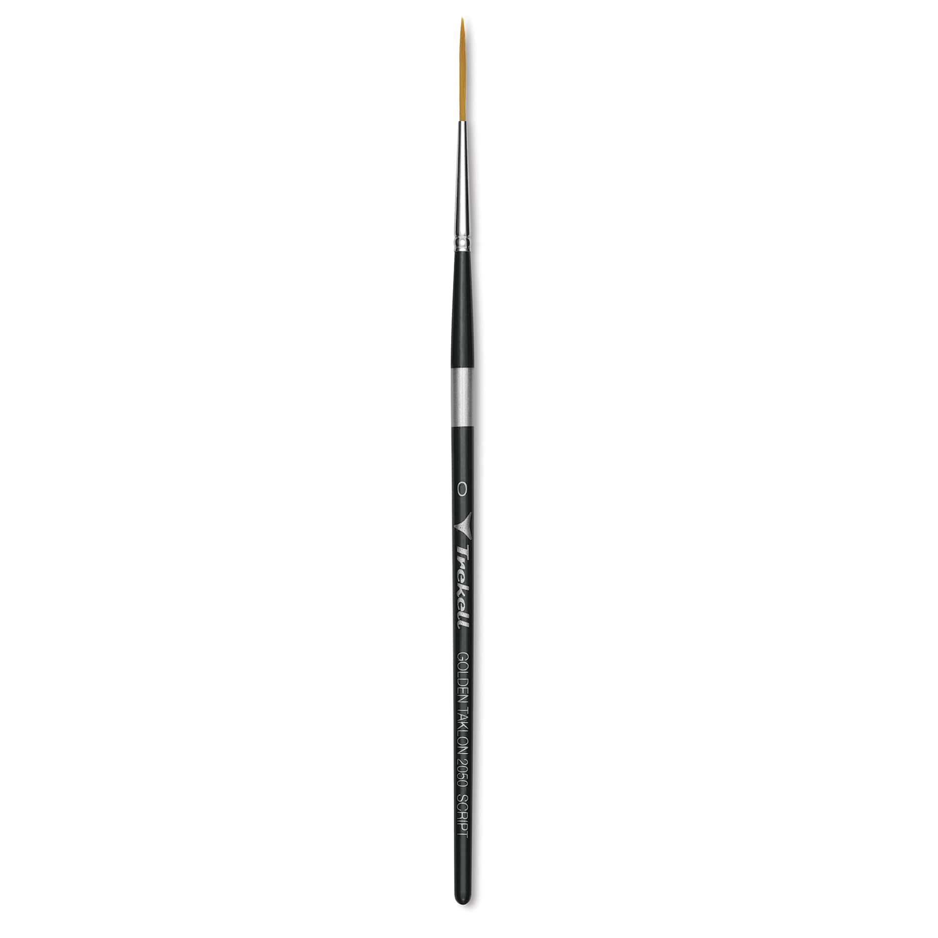 Trekell Synthetic Gold Taklon Brush - Script/Rigger, Short Handle, Size 0