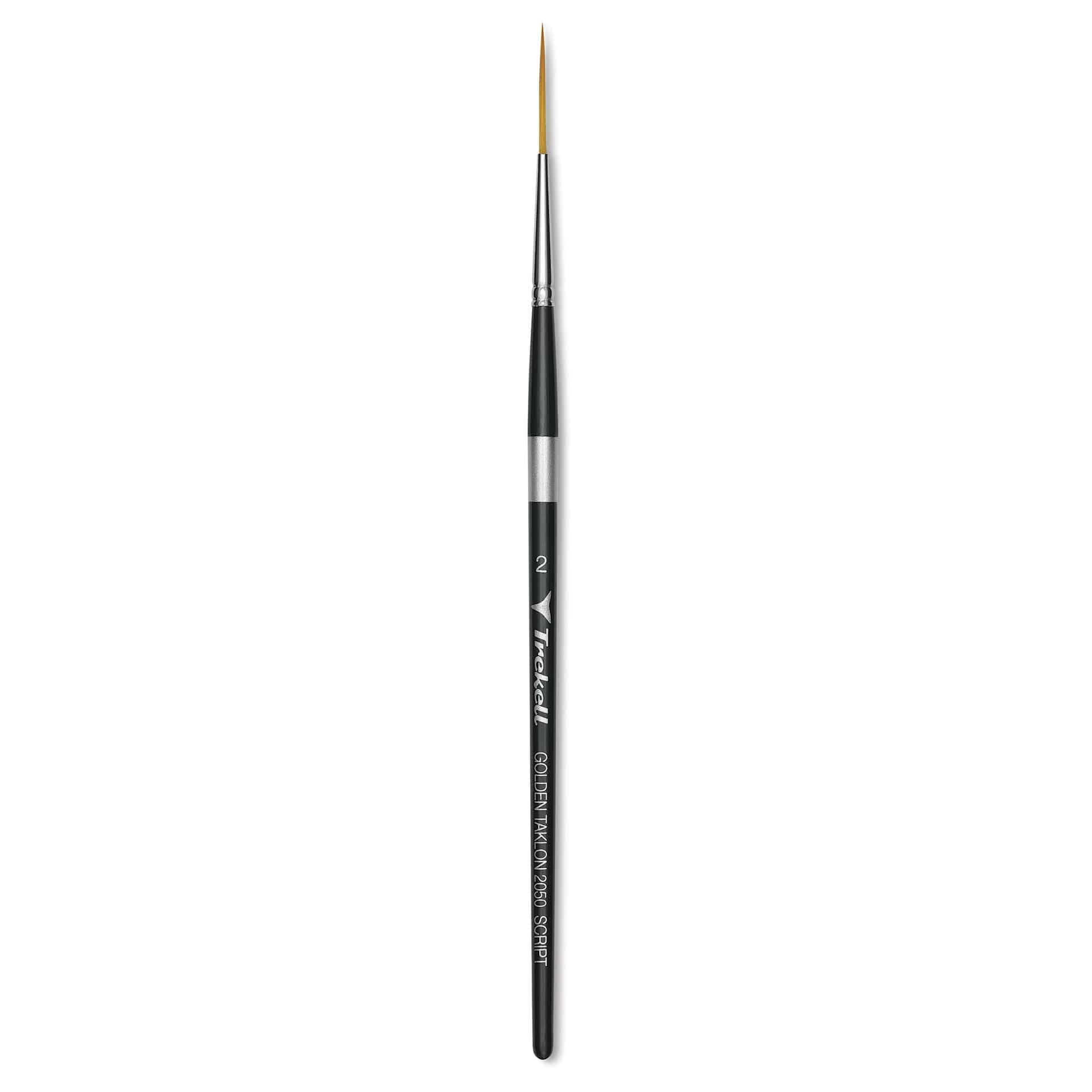 Trekell Synthetic Gold Taklon Brush - Script/Rigger, Short Handle, Size 2