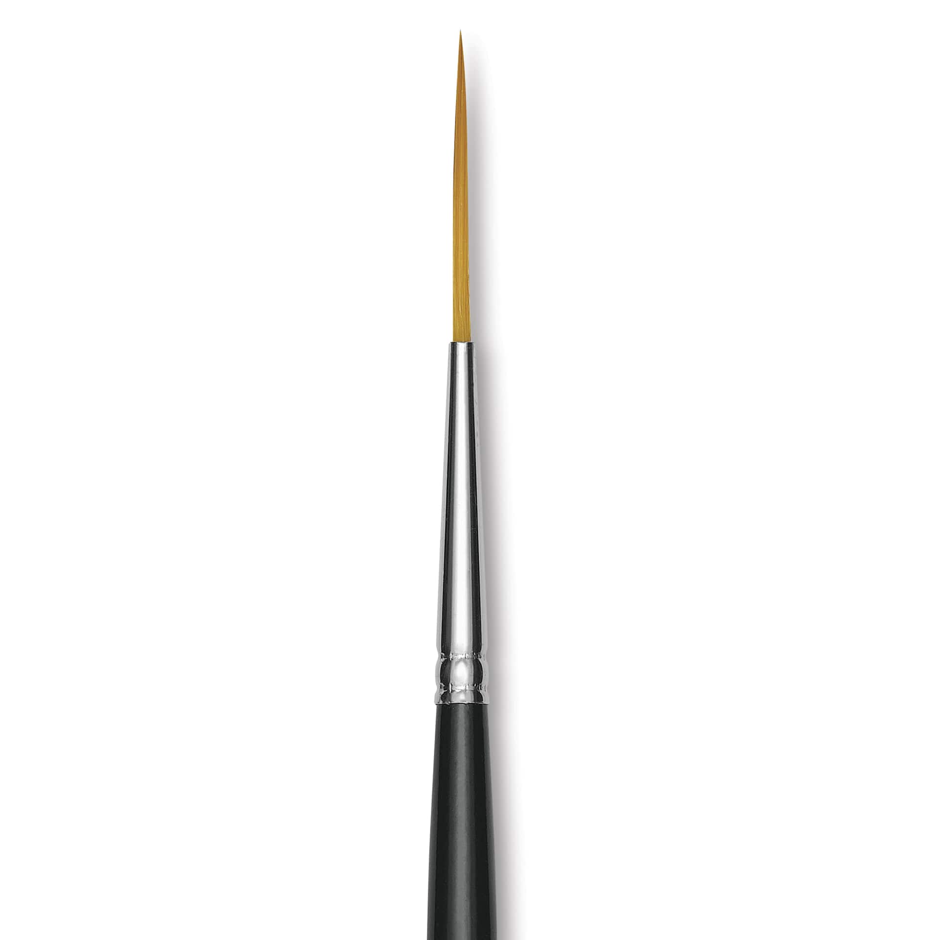 Trekell Synthetic Gold Taklon Brush - Script/Rigger, Short Handle, Size 2, close-up