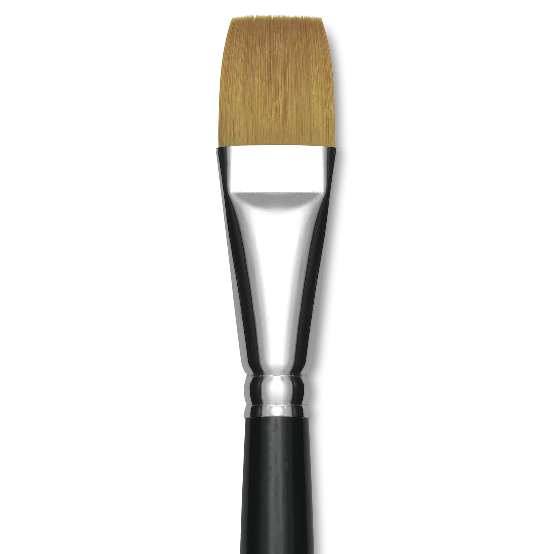 Trekell Synthetic Gold Taklon Brush - Wash, Short Handle, Size 3/4", close-up