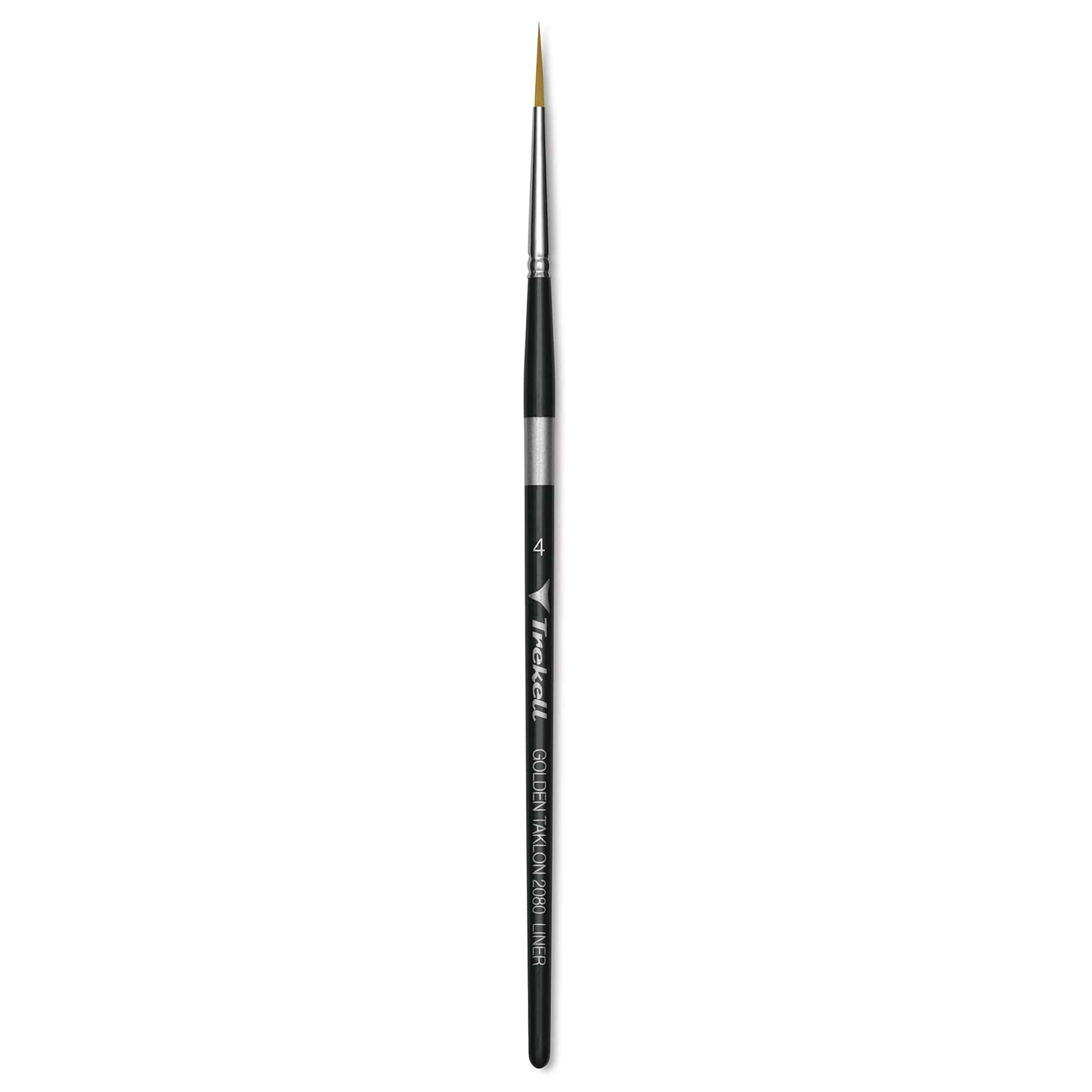 Trekell Synthetic Gold Taklon Brush - Liner, Short Handle, Size 4