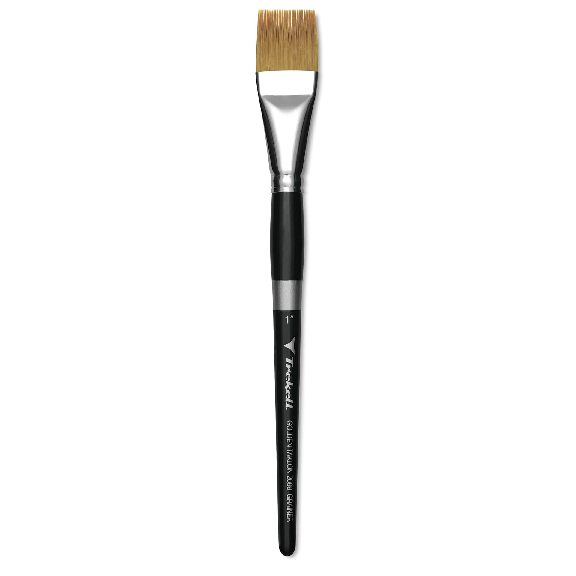 Trekell Synthetic Gold Taklon Brush - Grainer, Short Handle, Size 1"