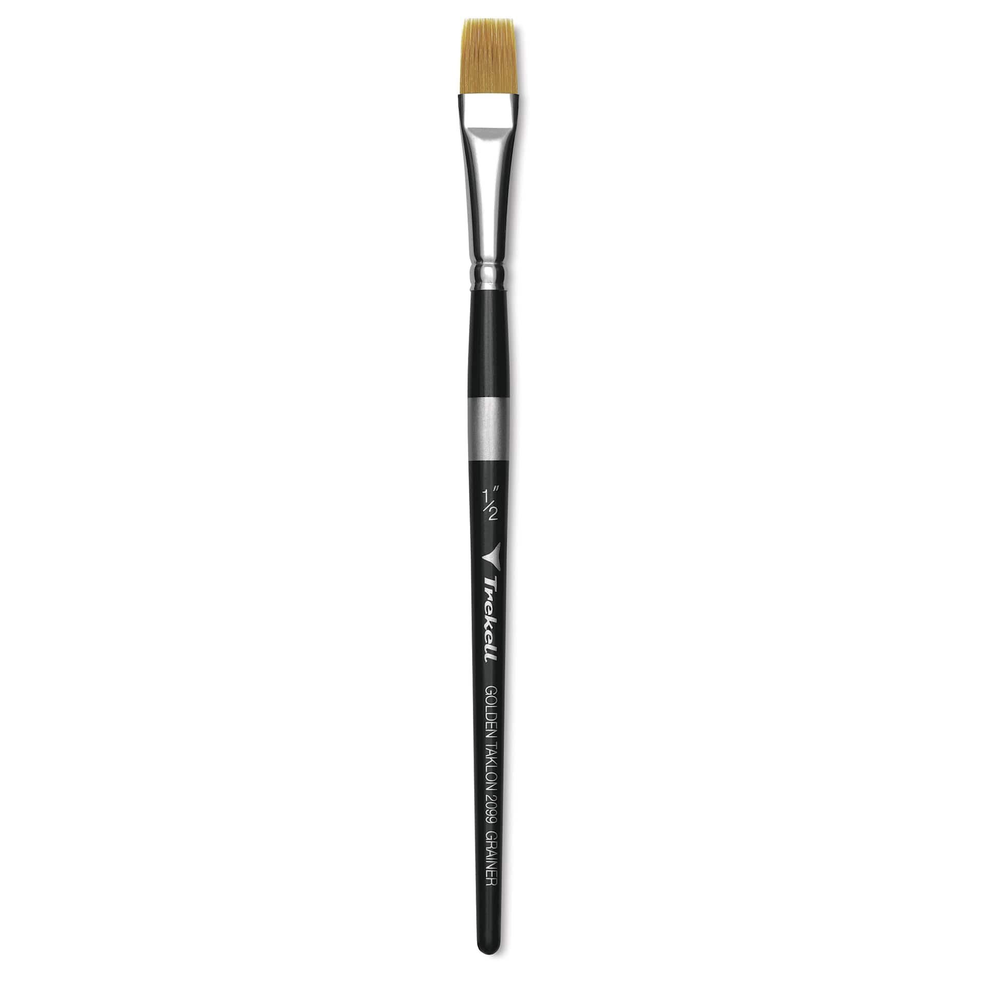 Trekell Synthetic Gold Taklon Brush - Grainer, Short Handle, Size 1/2"