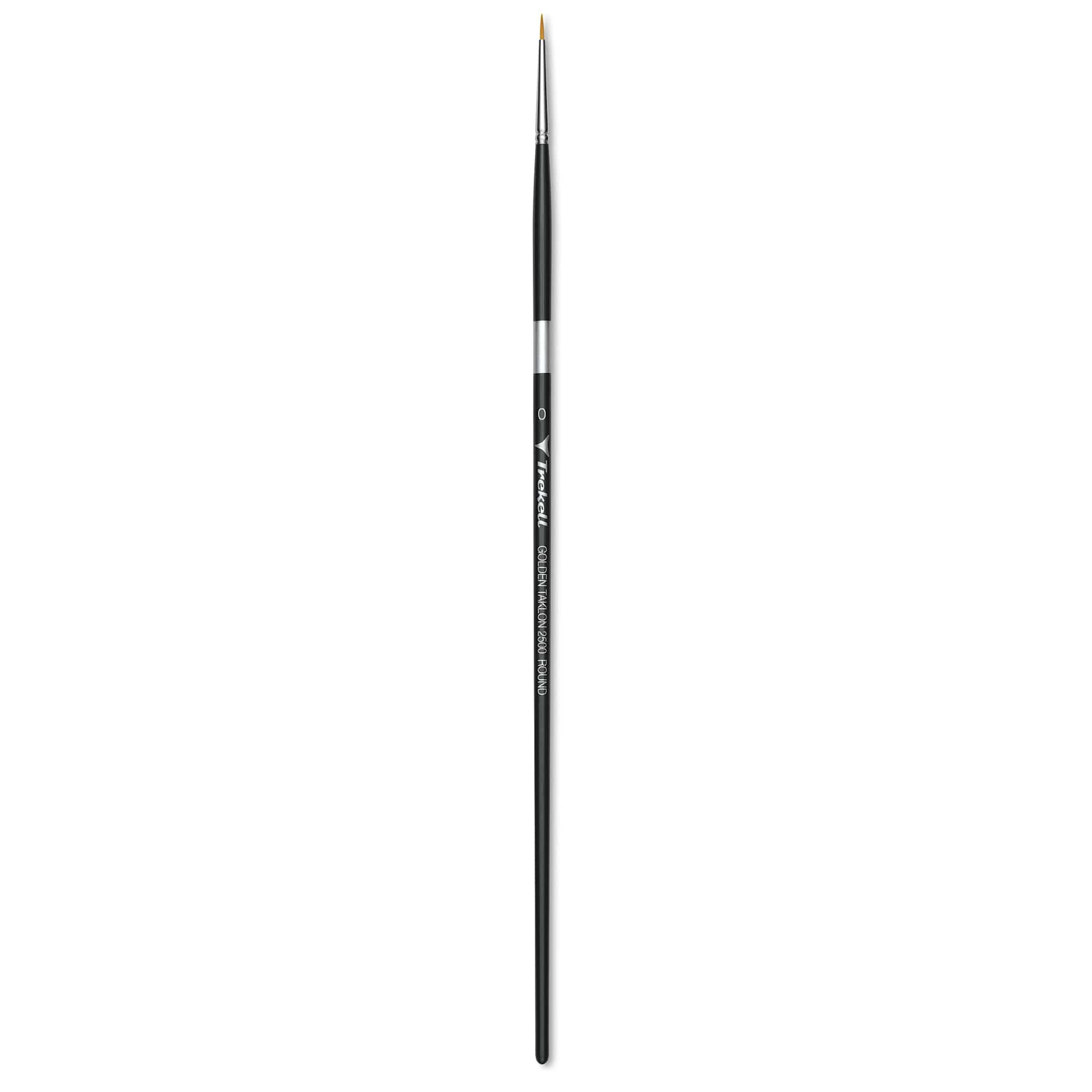 Trekell Synthetic Gold Taklon Brush - Round, Long Handle, Size 0