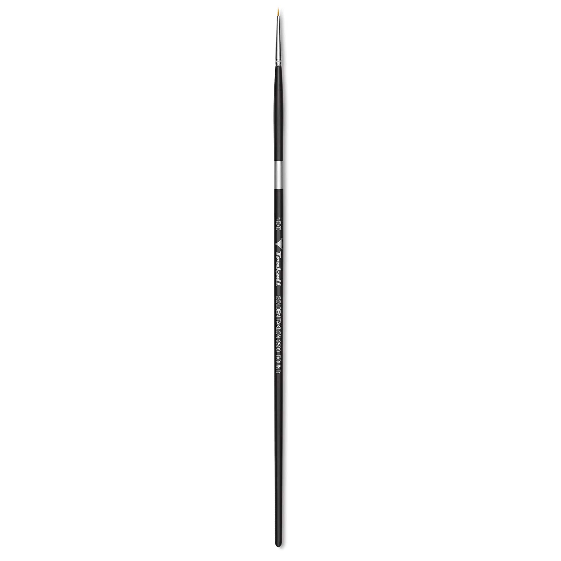 Trekell Synthetic Gold Taklon Brush - Round, Long Handle, Size 10/0