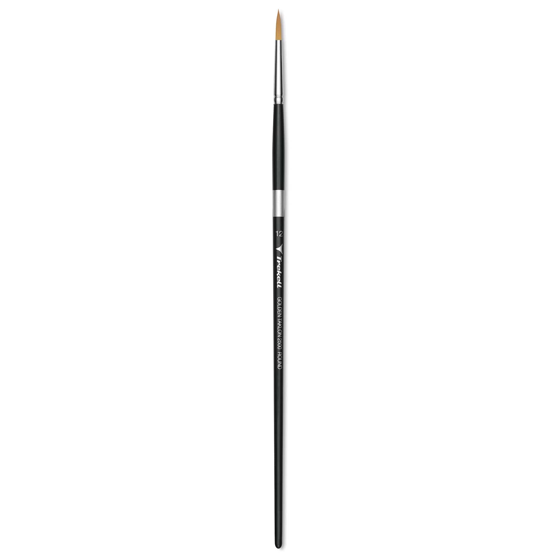 Trekell Synthetic Gold Taklon Brush - Round, Long Handle, Size 12