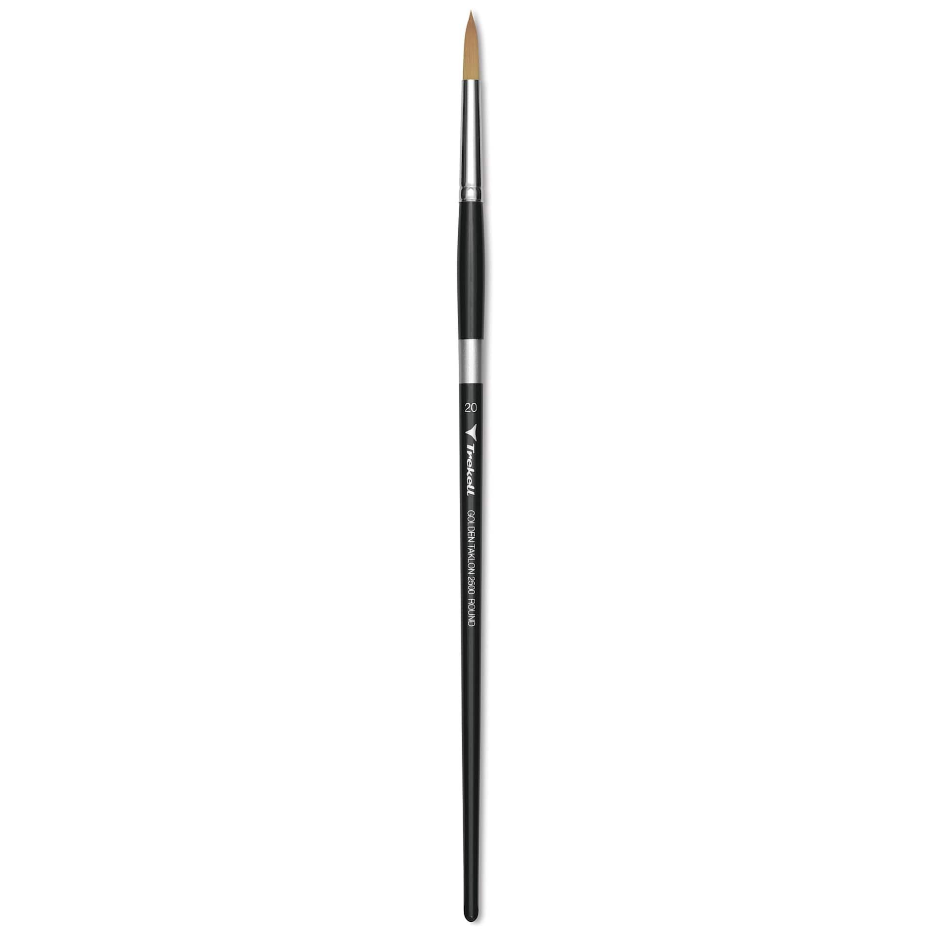 Trekell Synthetic Gold Taklon Brush - Round, Long Handle, Size 20