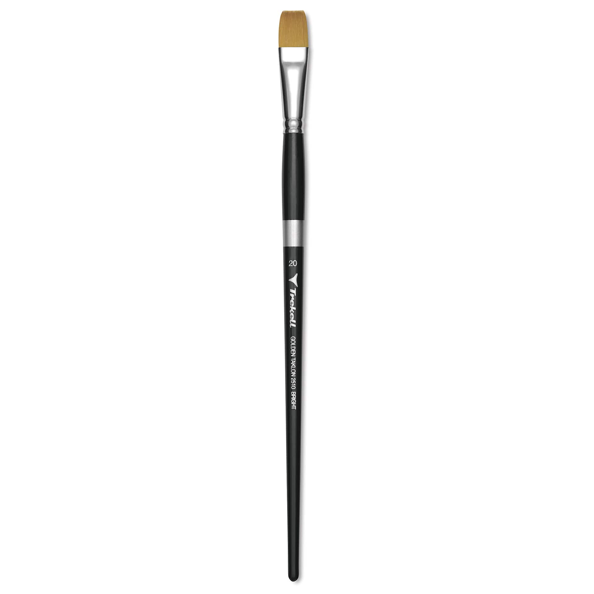 Trekell Synthetic Gold Taklon Brush - Bright, Long Handle, Size 20