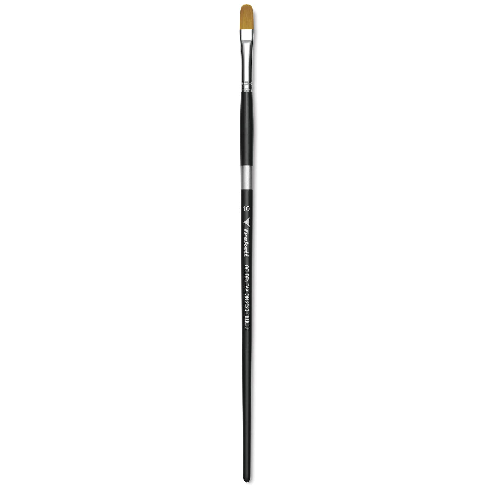Trekell Synthetic Gold Taklon Brush - Filbert, Long Handle, Size 10