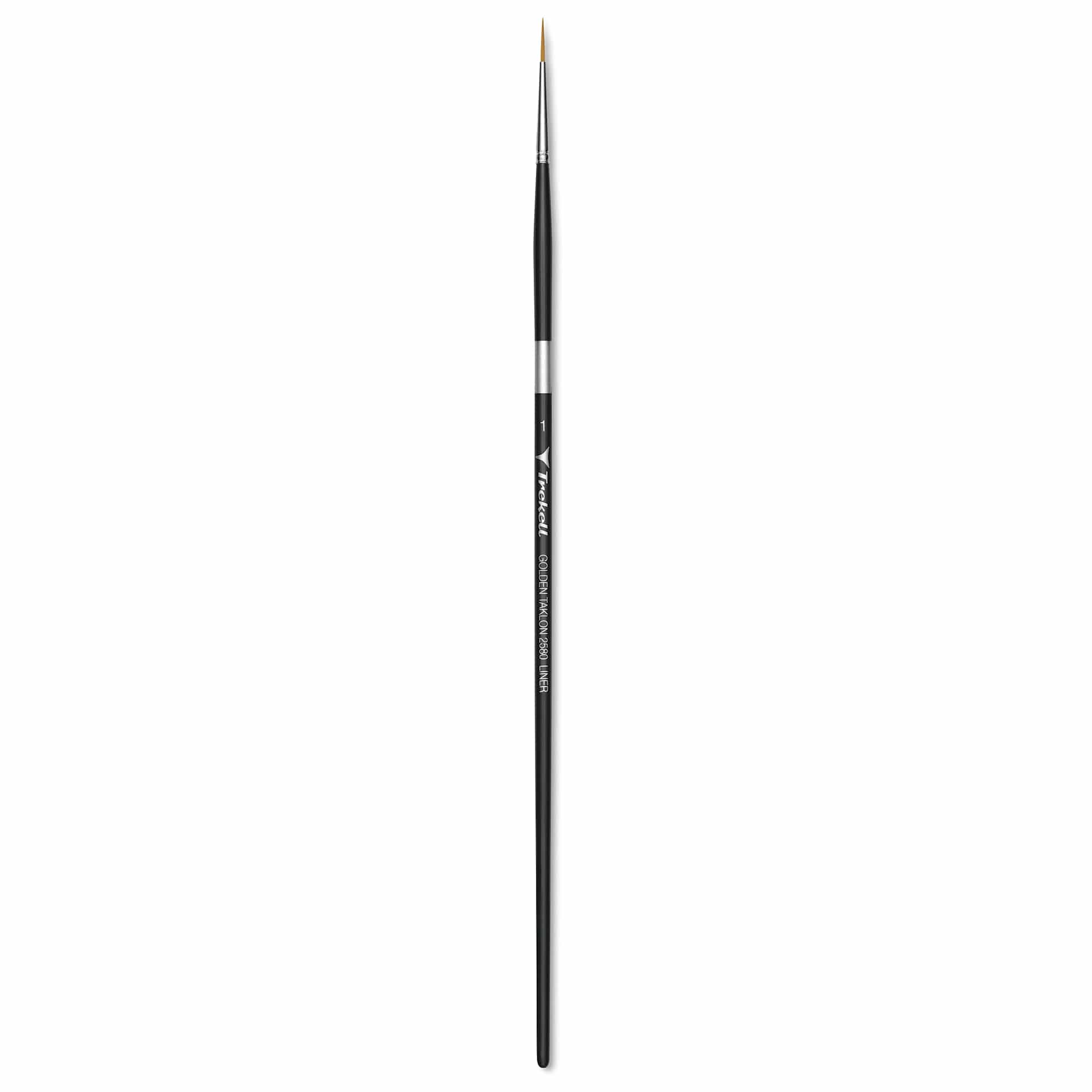 Trekell Synthetic Gold Taklon Brush - Liner, Long Handle, Size 1