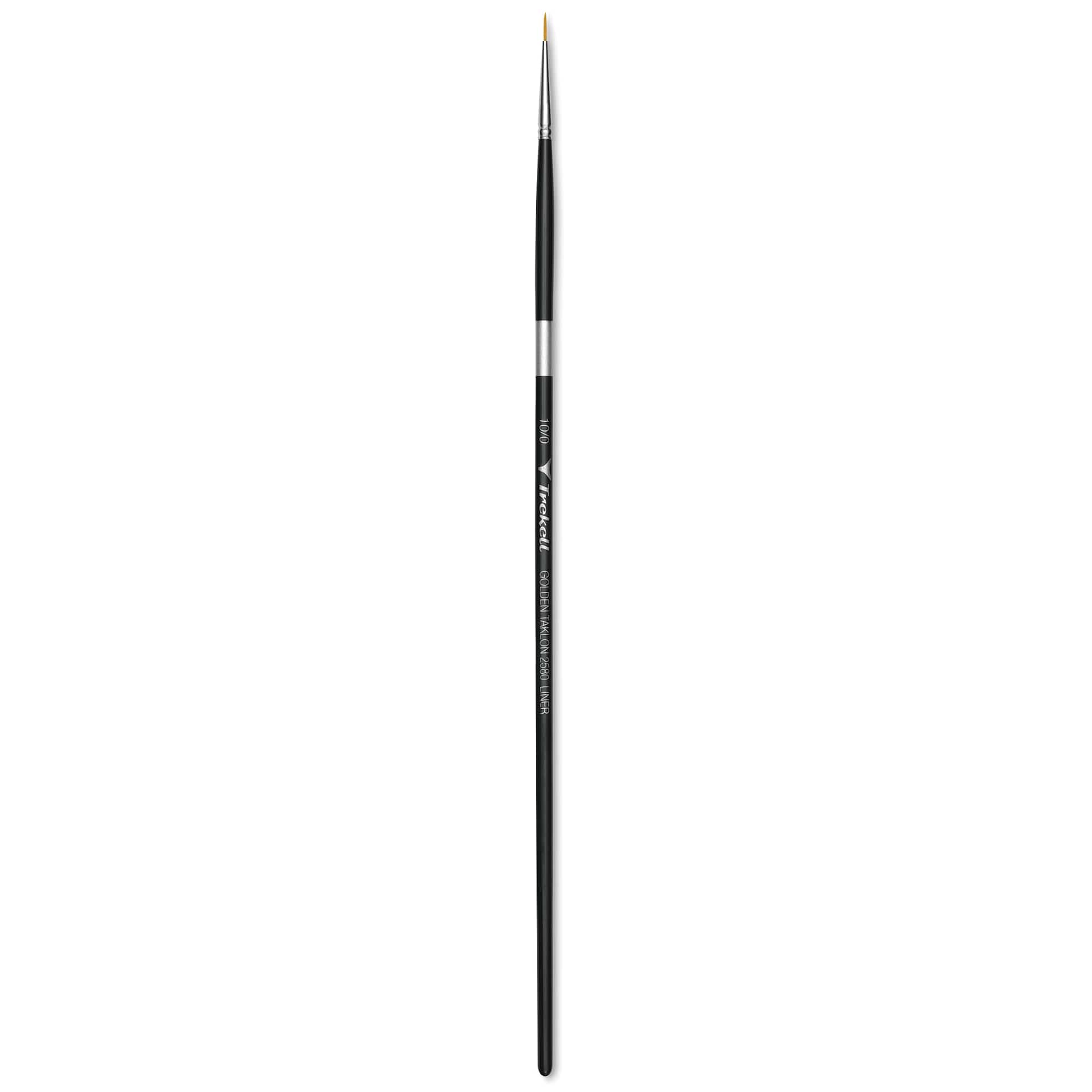 Trekell Synthetic Gold Taklon Brush - Liner, Long Handle, Size 10/0