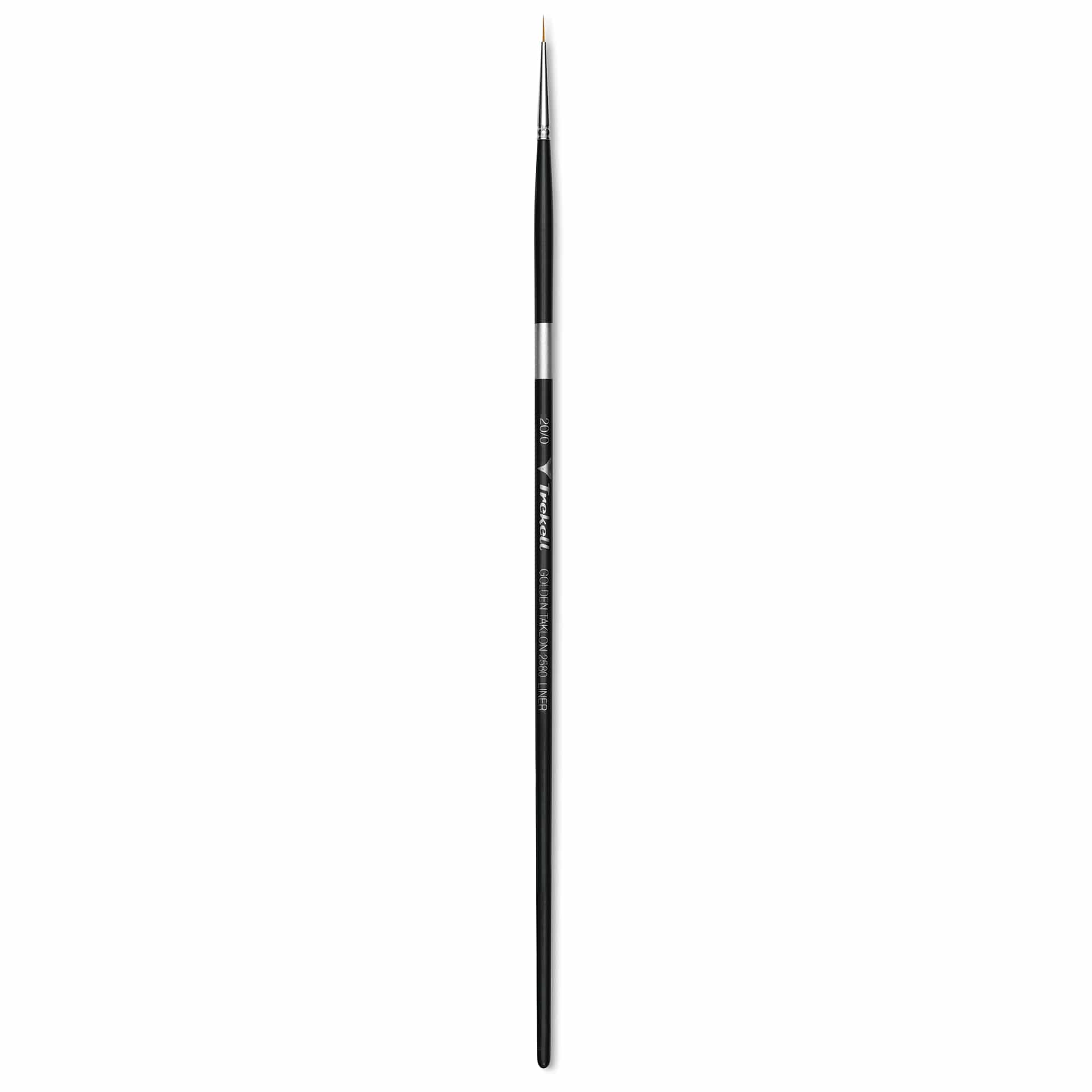 Trekell Synthetic Gold Taklon Brush - Liner, Long Handle, Size 20/0