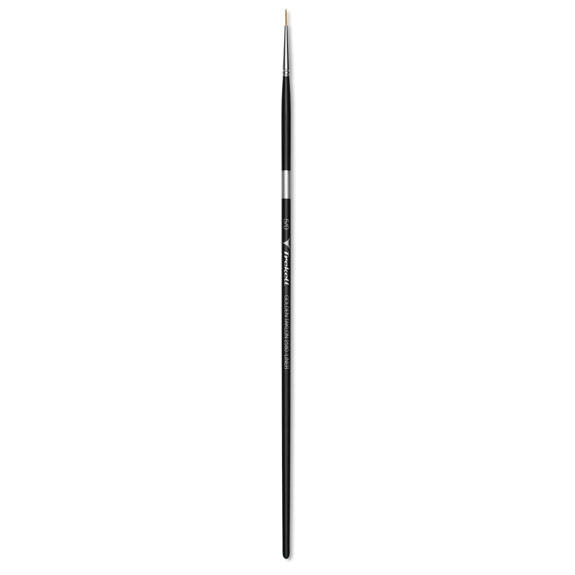 Trekell Synthetic Gold Taklon Brush - Liner, Long Handle, Size 5/0