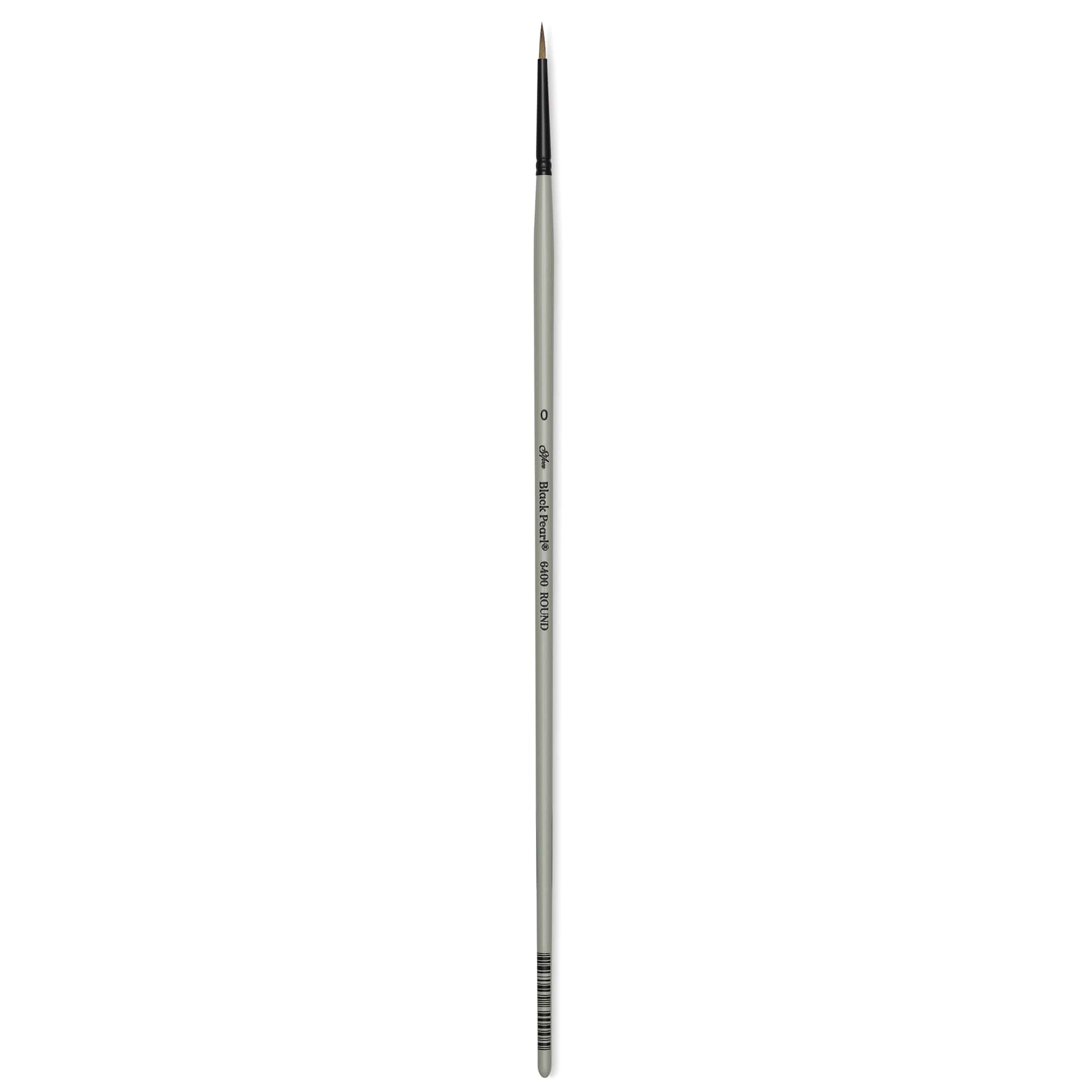 Silver Brush Black Pearl Synthetic Brush - Series 6400, Round, Size 0, Long Handle