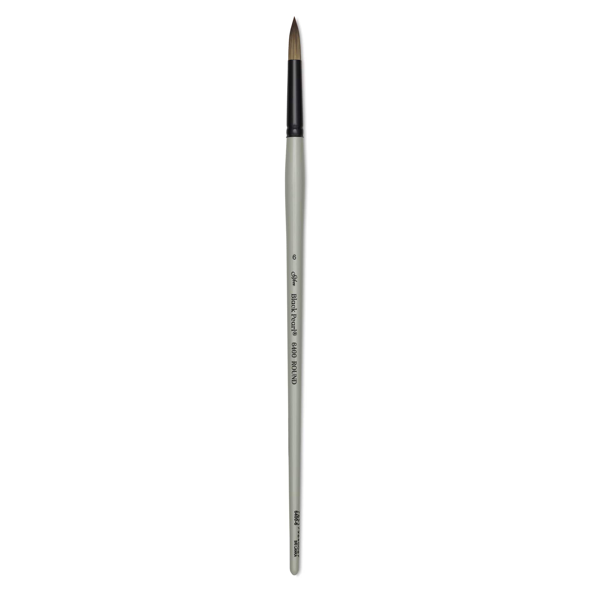 Silver Brush Black Pearl Synthetic Brush - Series 6400, Round, Size 6, Long Handle