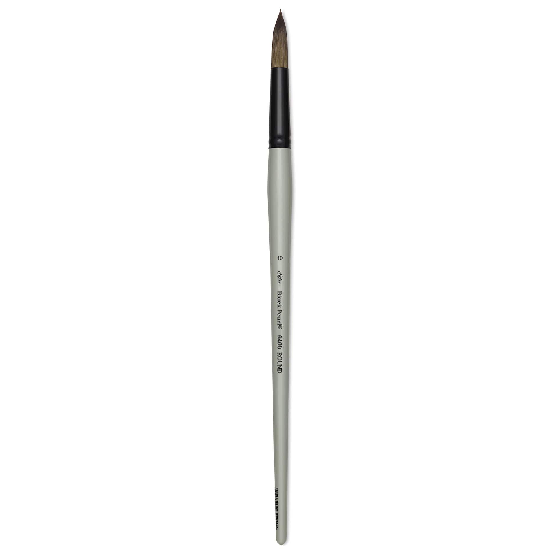 Silver Brush Black Pearl Synthetic Brush - Series 6400, Round, Size 10, Long Handle