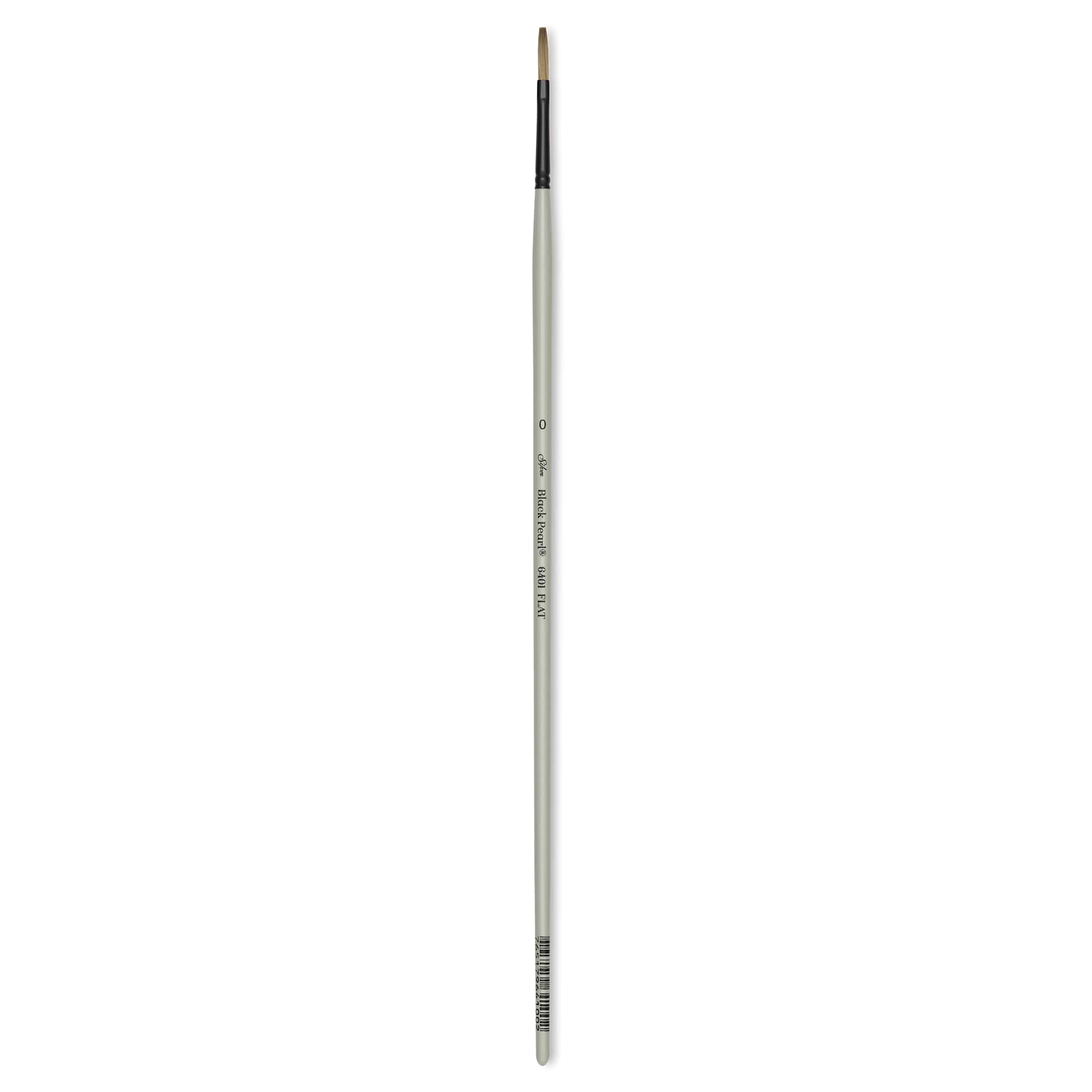 Silver Brush Black Pearl Synthetic Brush - Series 6401, Flat, Size 0, Long Handle