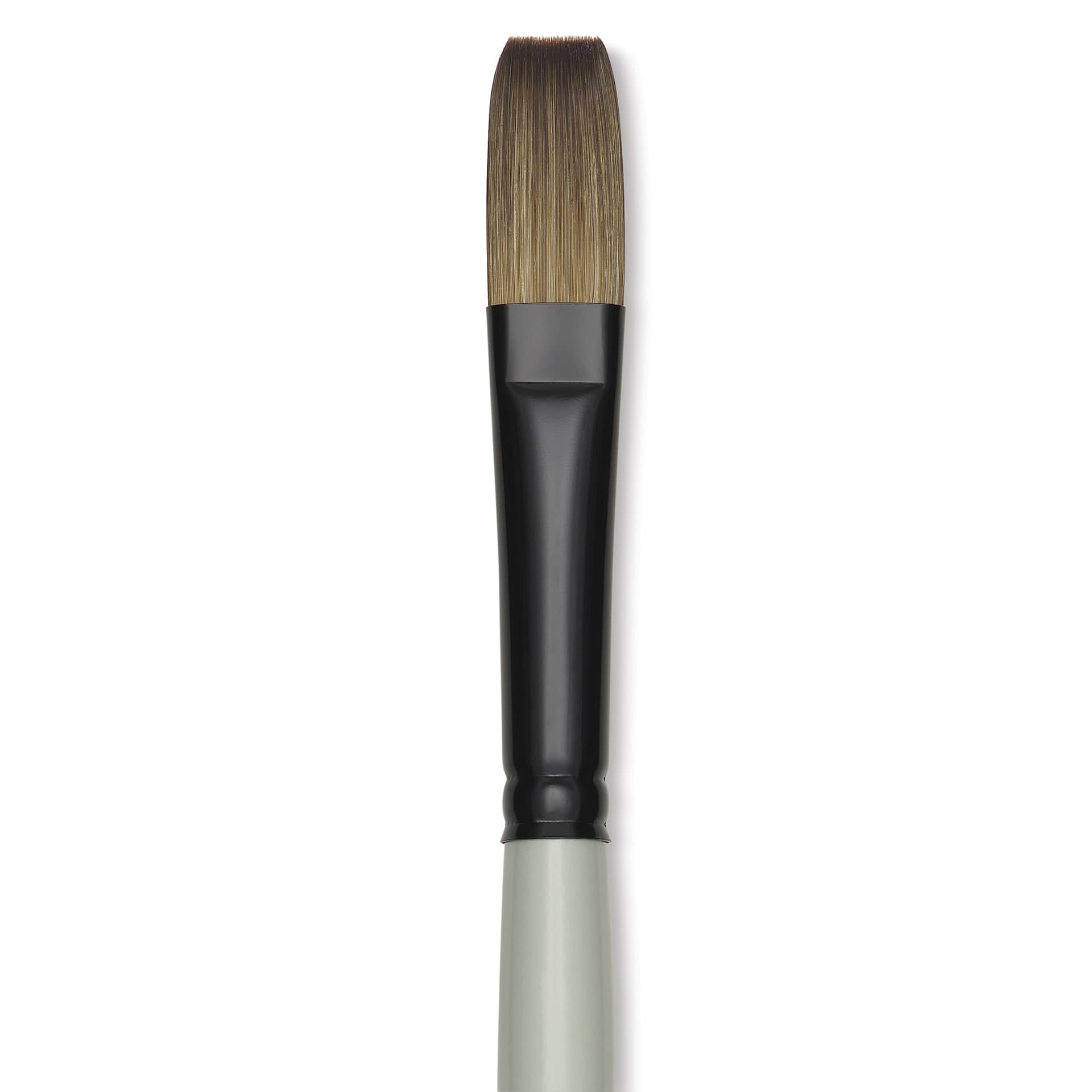 Silver Brush Black Pearl Synthetic Brush - Series 6401, Flat, Size 8, Long Handle, close-up