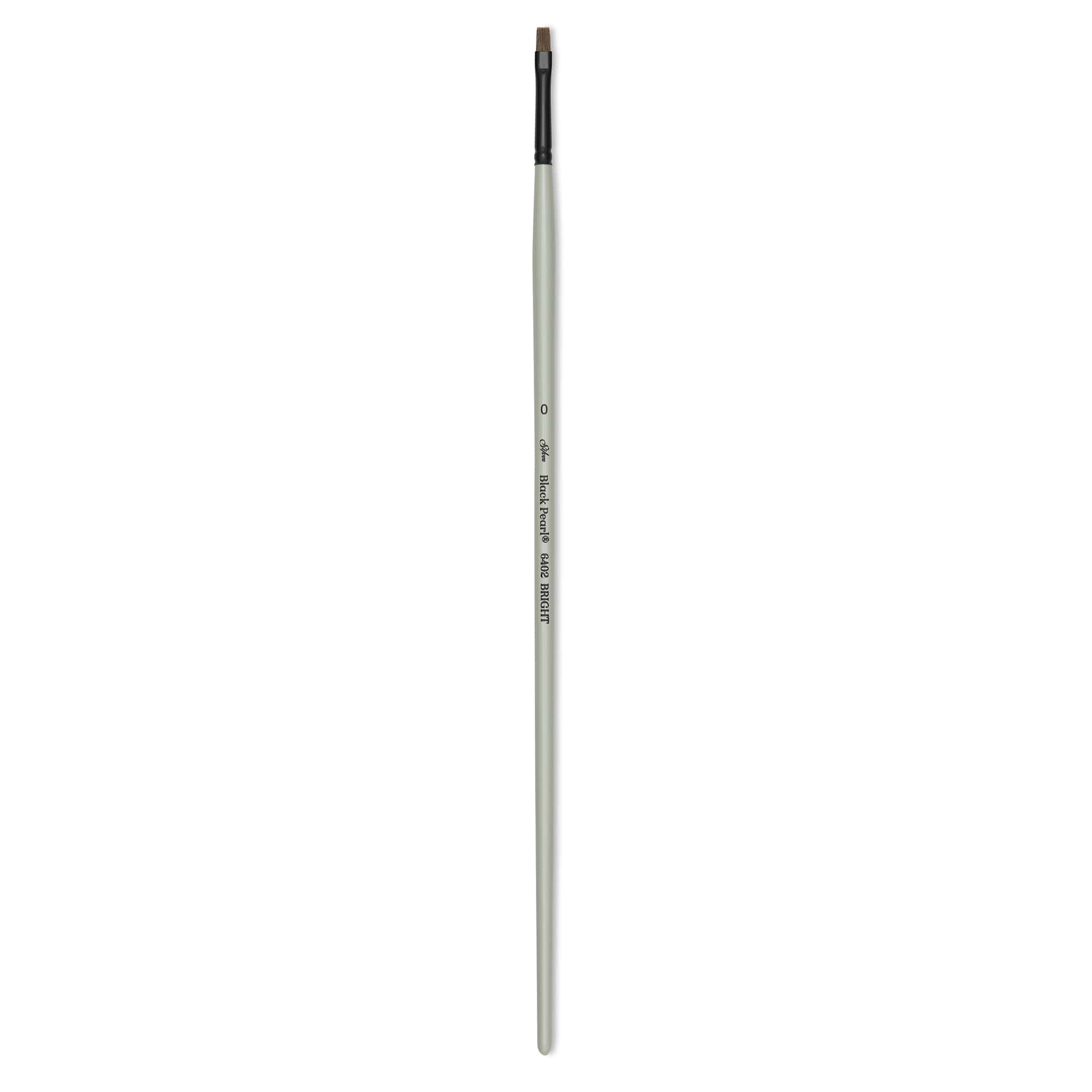 Silver Brush Black Pearl Synthetic Brush - Series 6402, Bright, Size 0, Long Handle